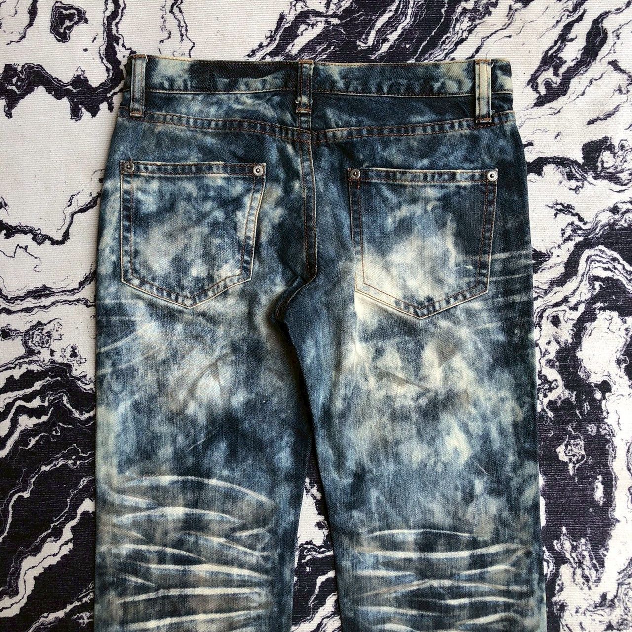 Vintage Y2K Semantic Design Heavy Fade Japanese Denim