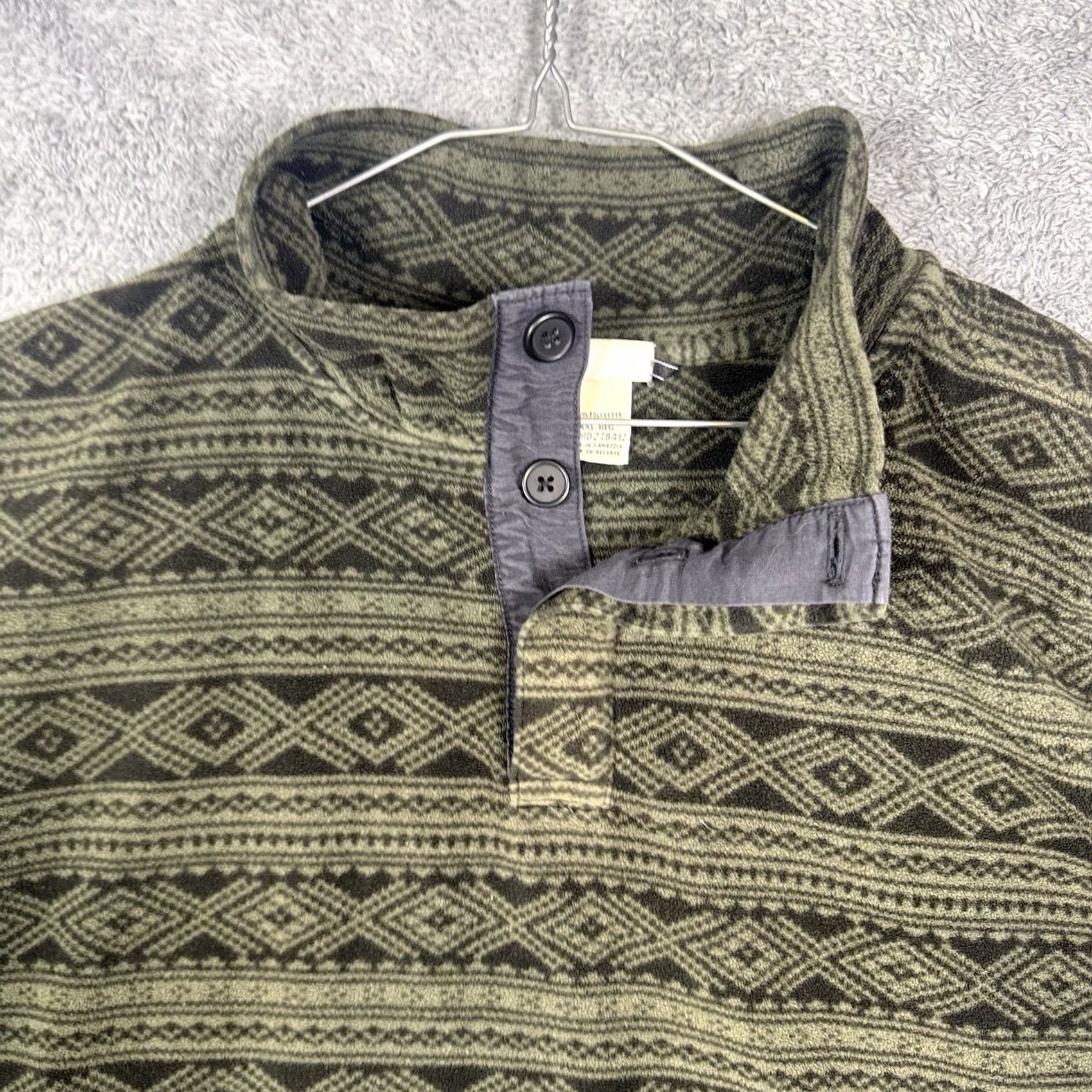 Vintage VINTAGE LL Bean Jacket Men 2XL Geometric Aztec 1/4 Button Hooded Pockets Windbreaker Outdoor Fall Spring Summer Winter 90s Mens Size US XXL / EU 58 / 5 - 5 Thumbnail