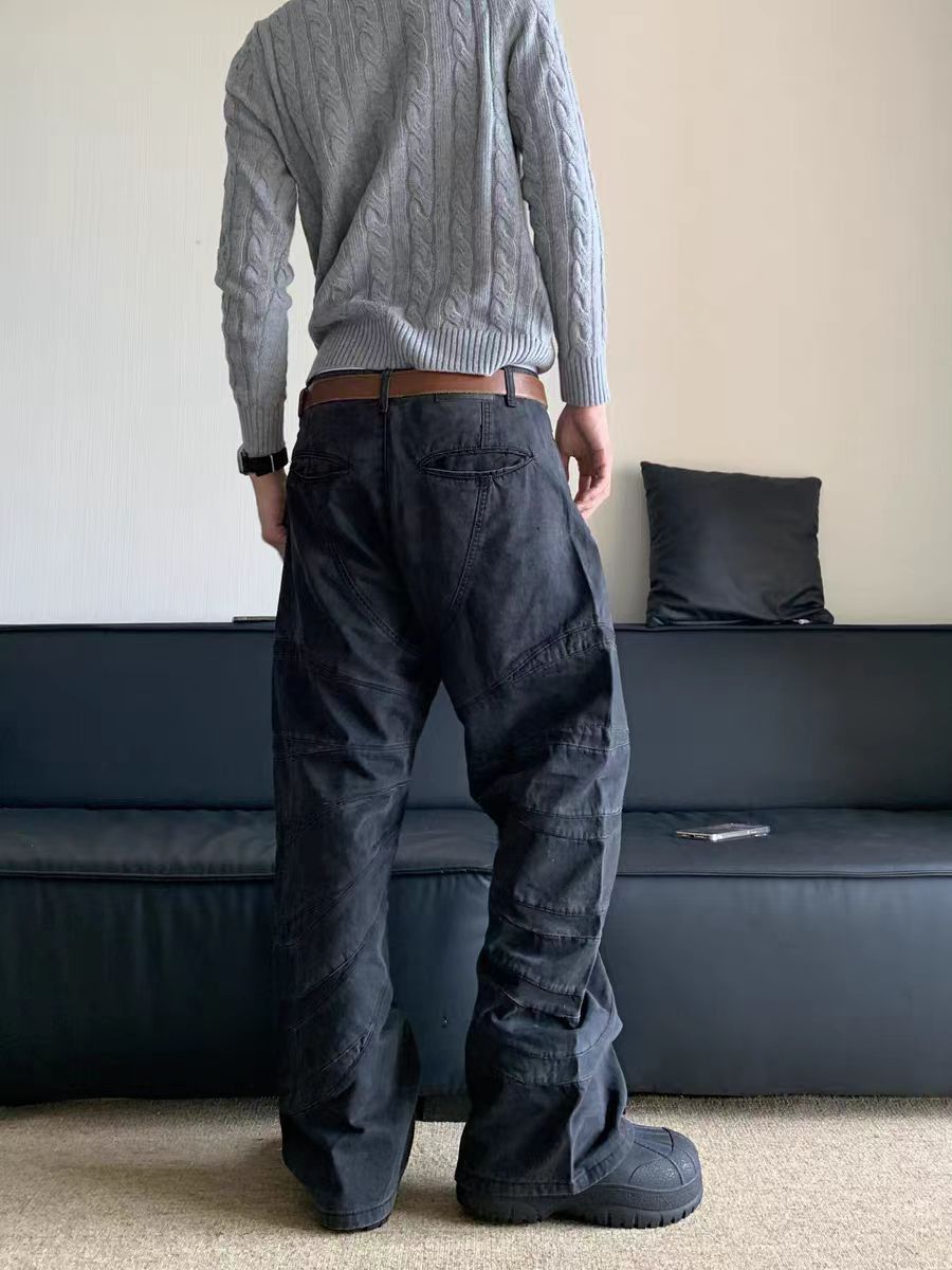 Japanese Brand × Vintage Vintage pleated street baggy work pants Size US 33 - 4 Thumbnail