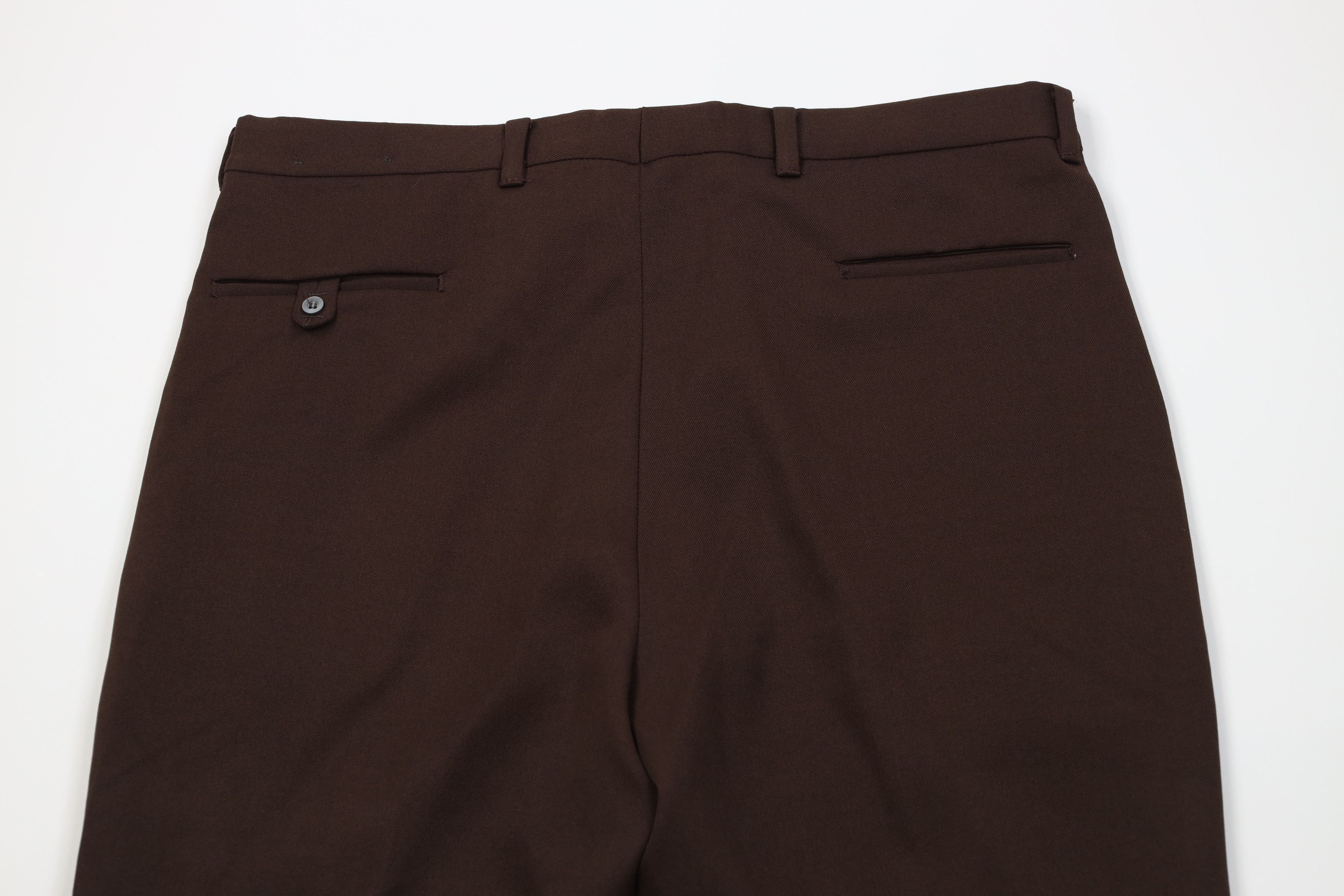 Vintage Vintage 70s Streetwear Flared Wide Leg Chino Pants Brown USA Size US 38 / EU 54 - 11 Thumbnail