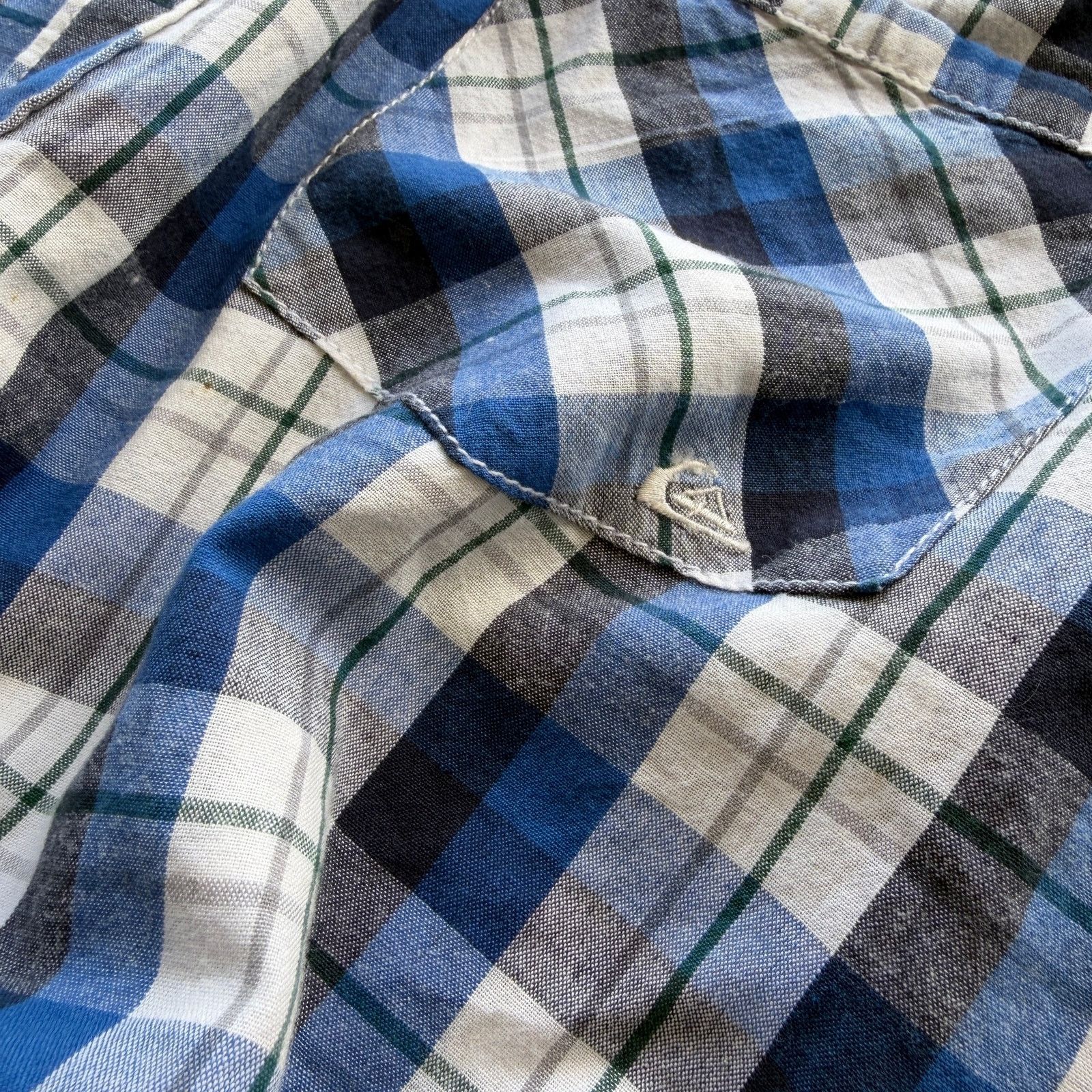 Quicksilver Vtg y2k Quiksilver Blue Plaid Long Sleeve Button Down Shirt Size US XXL / EU 58 / 5 - 3 Thumbnail