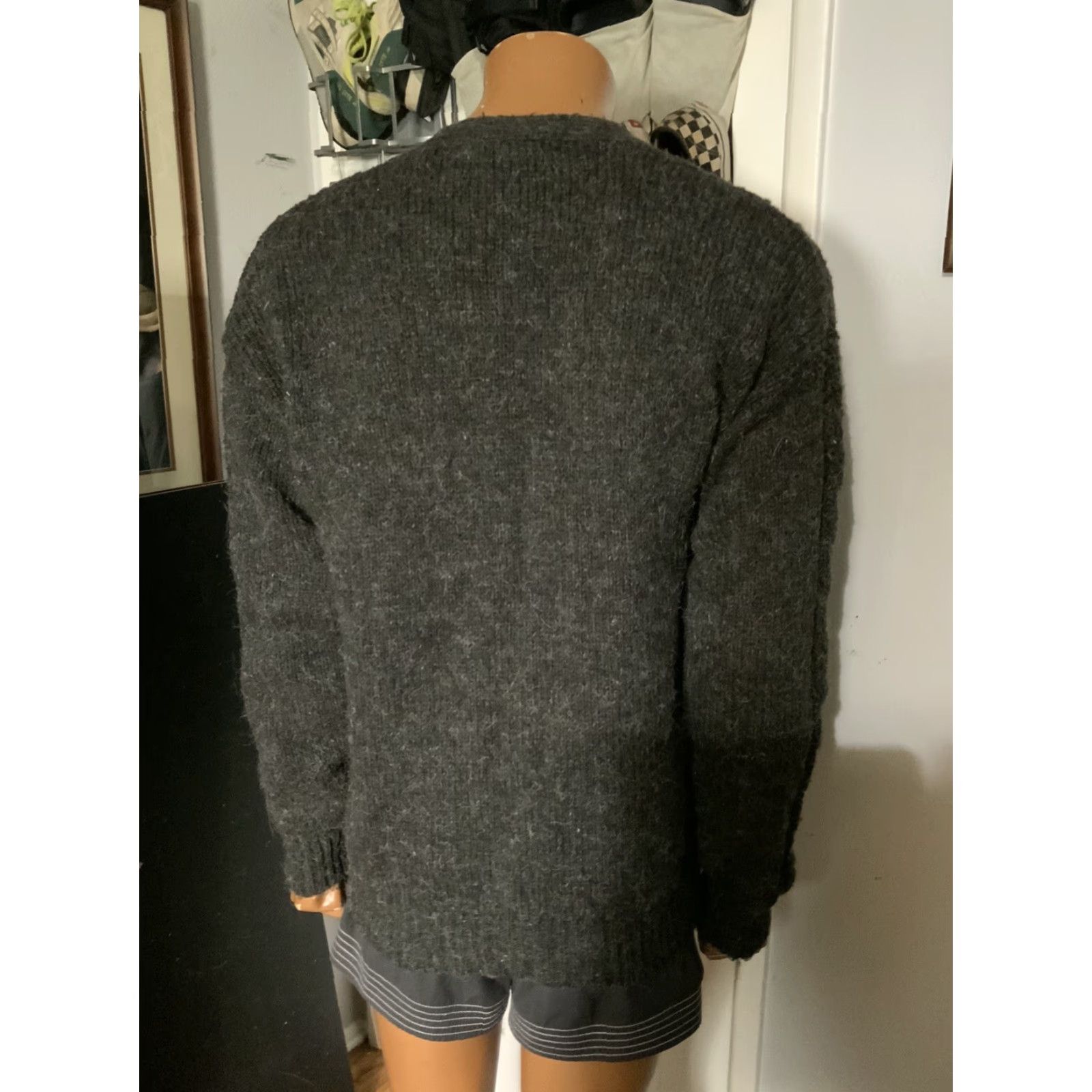 Vintage VINTAGE Claybrooke Outdoors Wool Blend Shaggy Cableknit Cardigan Cobain Sweater LG Shirt Men Mens Outdoors Size US L / EU 52-54 / 3 - 8 Thumbnail