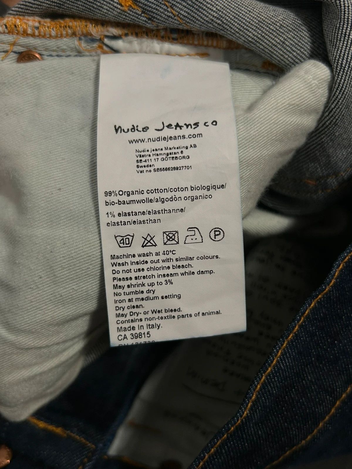 Nudie Jeans Nudie Jeans Tape Ted W28 L32 Skinny Jeans Raw Denim Size US 28 / EU 44 - 9 Thumbnail