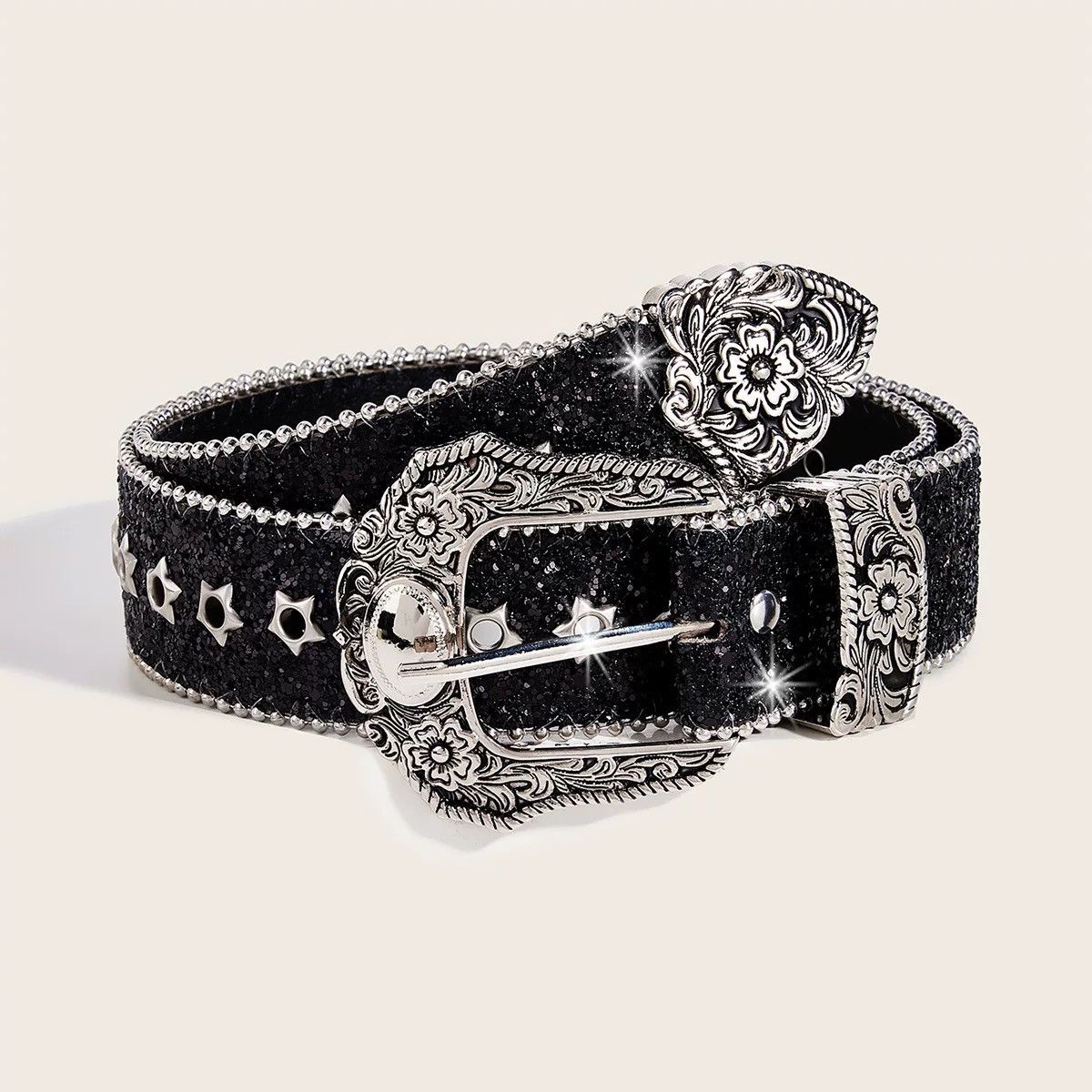 Designer × Japanese Brand Vintage punk rock unisex star studded rivet western belt Size ONE SIZE - 4 Thumbnail