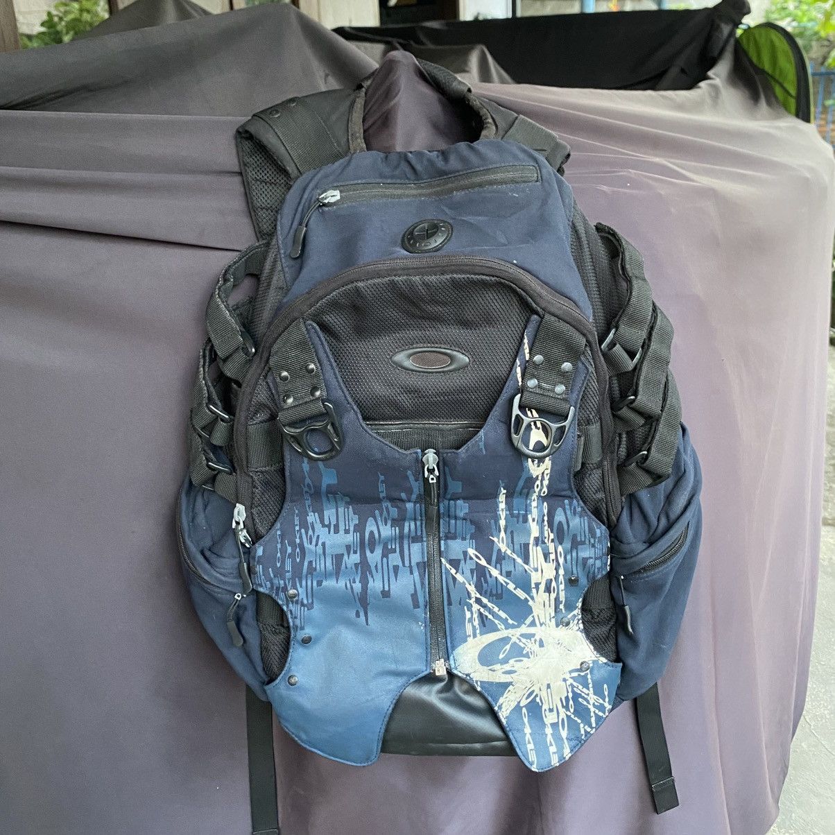 Oakley × Vintage Oakley Mini Icon Backpack 1.0 Black - Y2K Bag