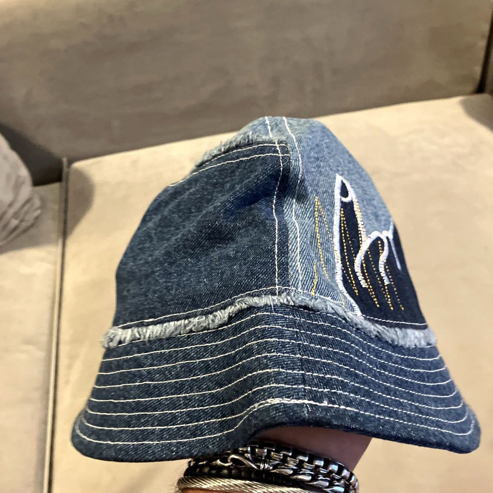 Denime Bucker Jeans JNCO Denim Mashup Embroidered Bucket Hat Size S/M NWT RARE Size US 29 - 5 Thumbnail