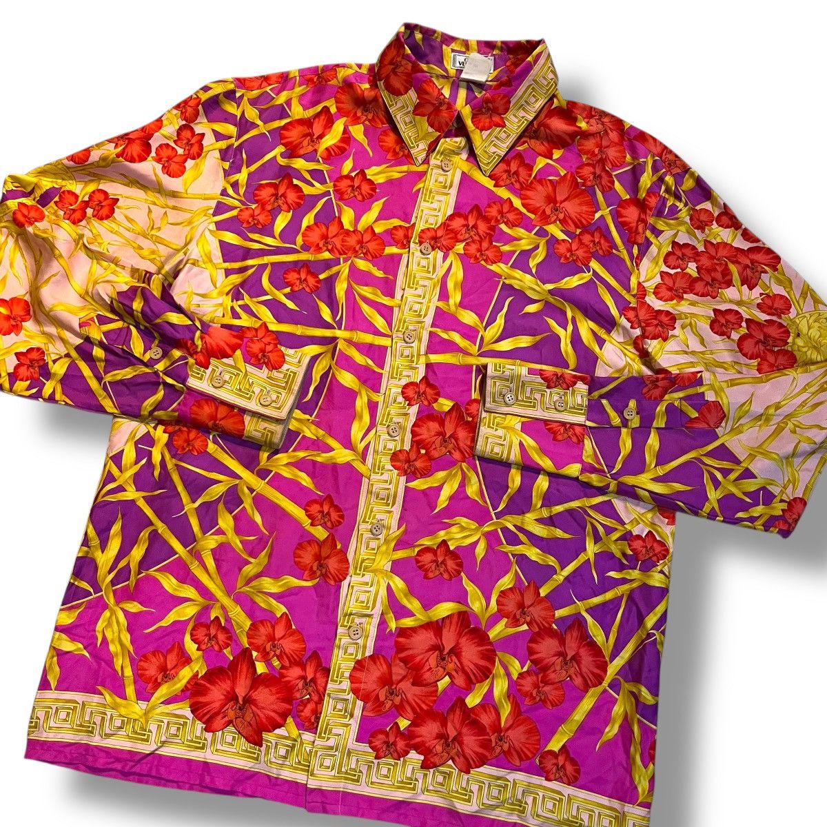 Versace Vintage versace long sleeve baroque button ups shirt Size US M / EU 48-50 / 2 - 6 Thumbnail