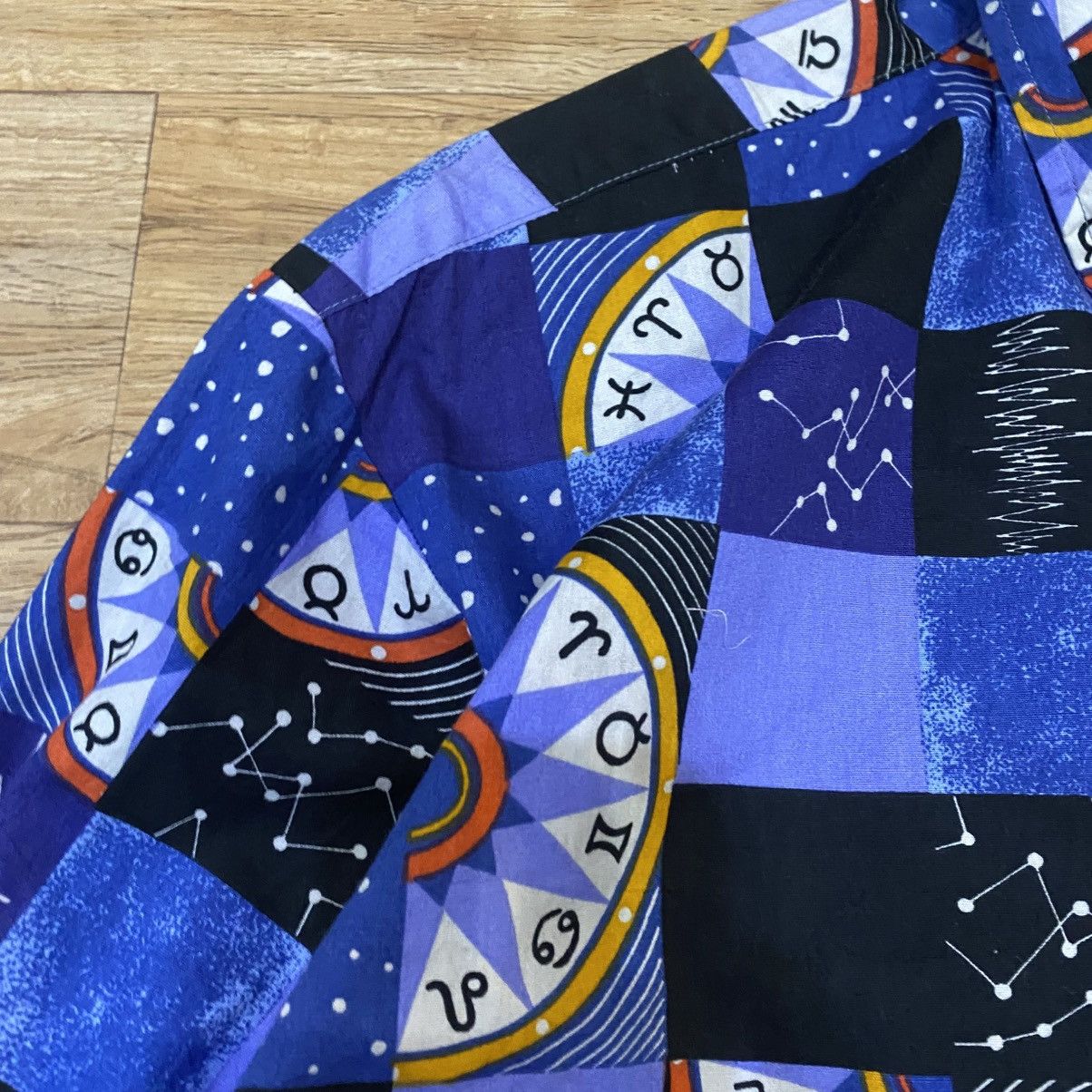 Japanese Brand 1990s Cubic Measure Pattren Clocks Button Ups Shirts Size US XL / EU 56 / 4 - 6 Thumbnail