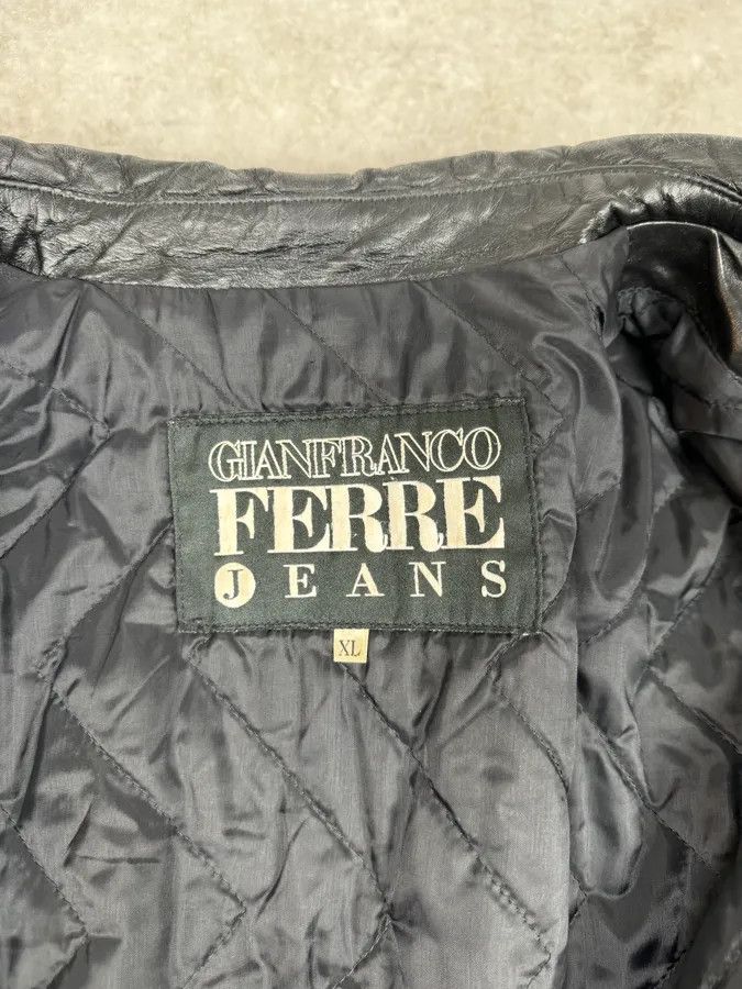 Gianfranco Ferre 2000s Gianfranco Ferré Black Leather Trucker Jacket Size US M / EU 48-50 / 2 - 11 Thumbnail