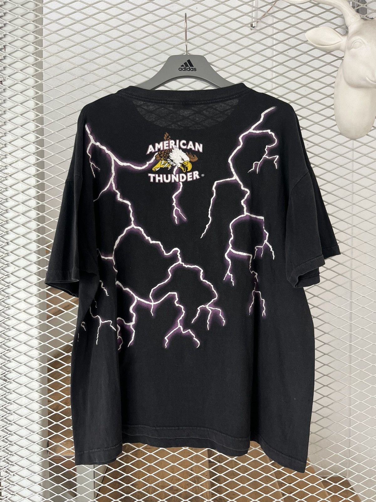 Vintage Vintage AMERICAN THUNDER Forever Free Snake Skull 90’tshirt Size US XXL / EU 58 / 5 - 2 Thumbnail