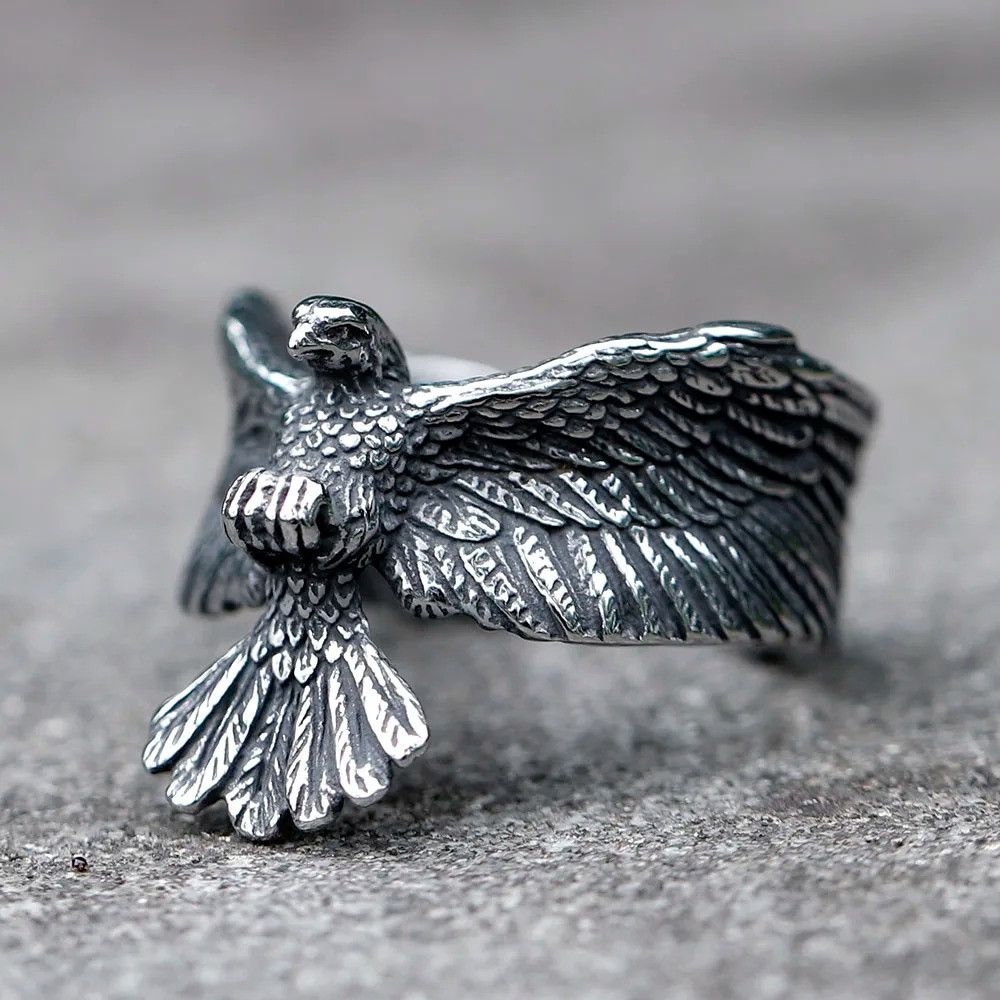 Jewelry Flying Eagle Ring Streetwear Jewelry Fashion Gift Size ONE SIZE - 6 Thumbnail