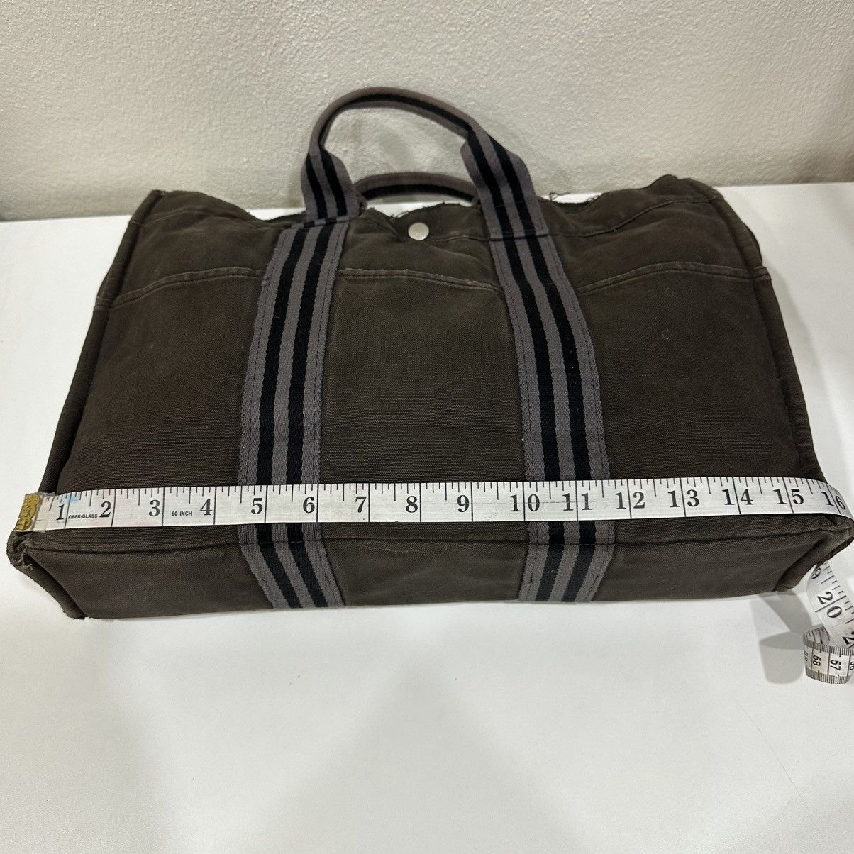 Hermes ‼️LASTDROP‼️ HERMES FOURRE TOUT CANVAS HAND TOTE BAG Size ONE SIZE - 8 Thumbnail