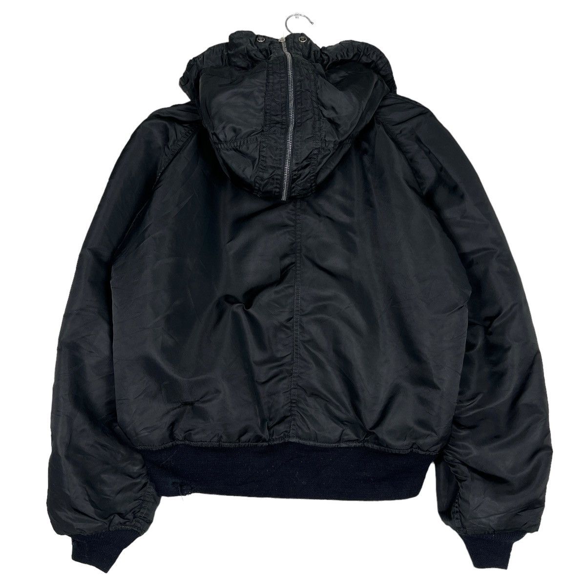 Avirex 🔥 VINTAGE AVIREX US AIR FORCE FUR HOODIE BOMBER JACKET Size US L / EU 52-54 / 3 - 8 Thumbnail