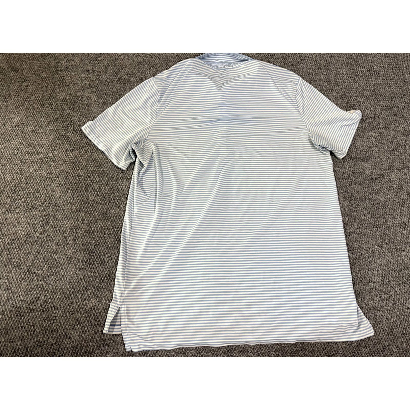 RLX Ralph Lauren VINTAGE RLX Ralph Lauren Polo Shirt Mens XL Blue White Stripe Golf Performance Size US XL / EU 56 / 4 - 7 Thumbnail