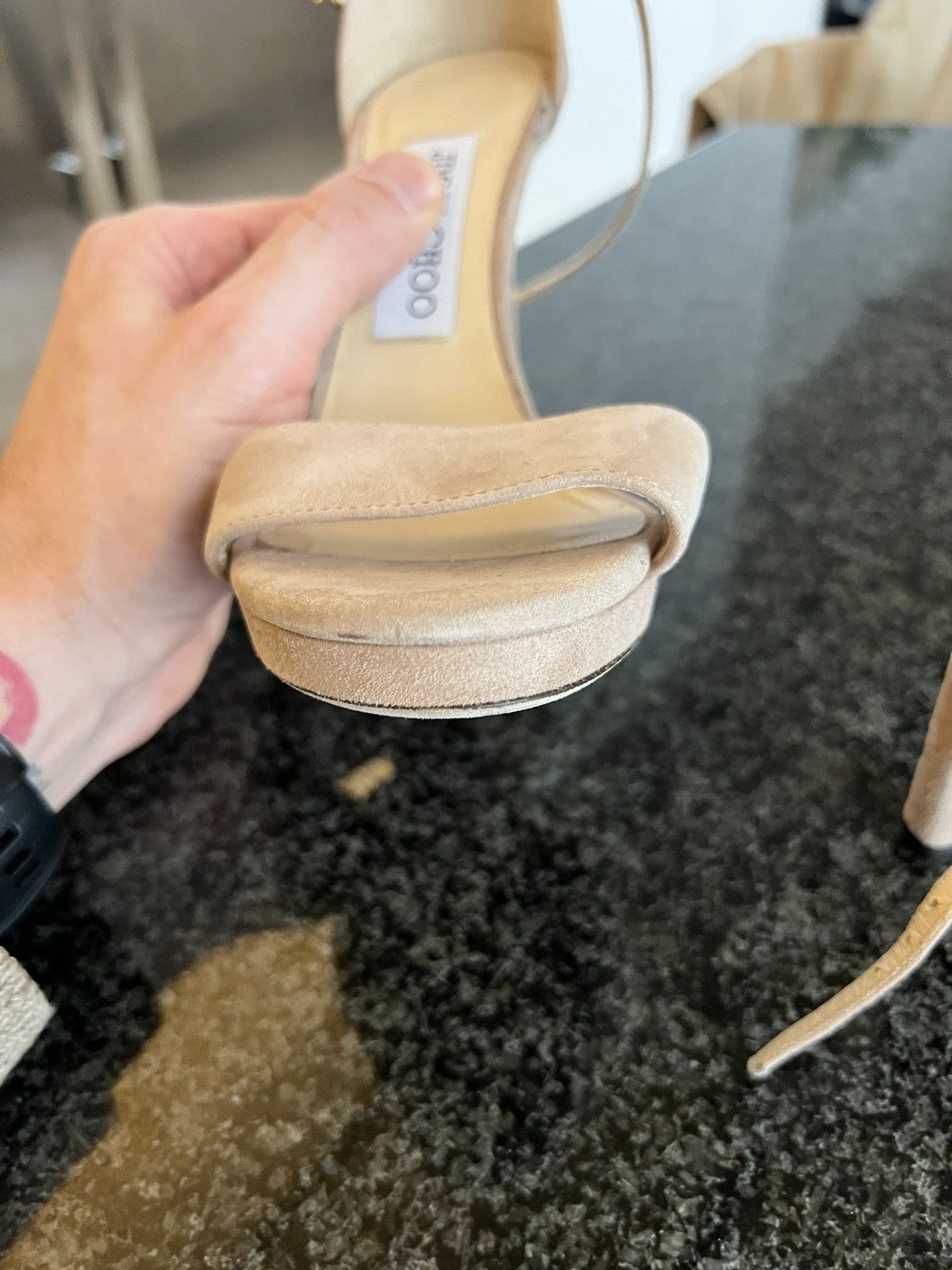Jimmy Choo Jimmy Choo Suede Ankle Strap Platform Heels Size 36 Size US 6 / IT 36 - 8 Thumbnail