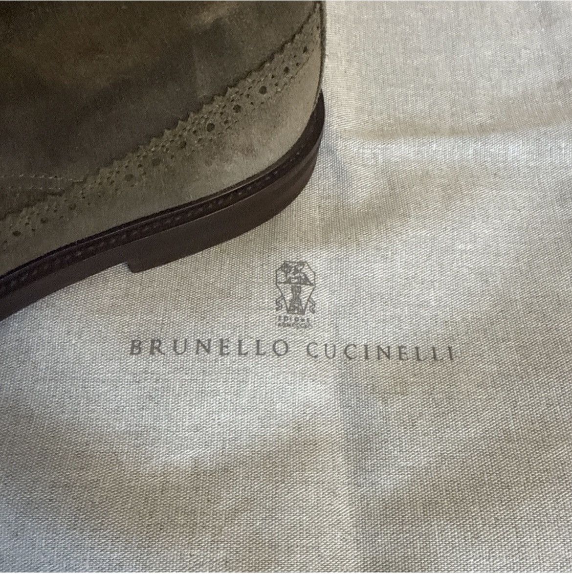 Brunello Cucinelli Brunello Cucinelli olive green suede boots sz45/12US! Size US 12 / EU 45 - 11 Thumbnail