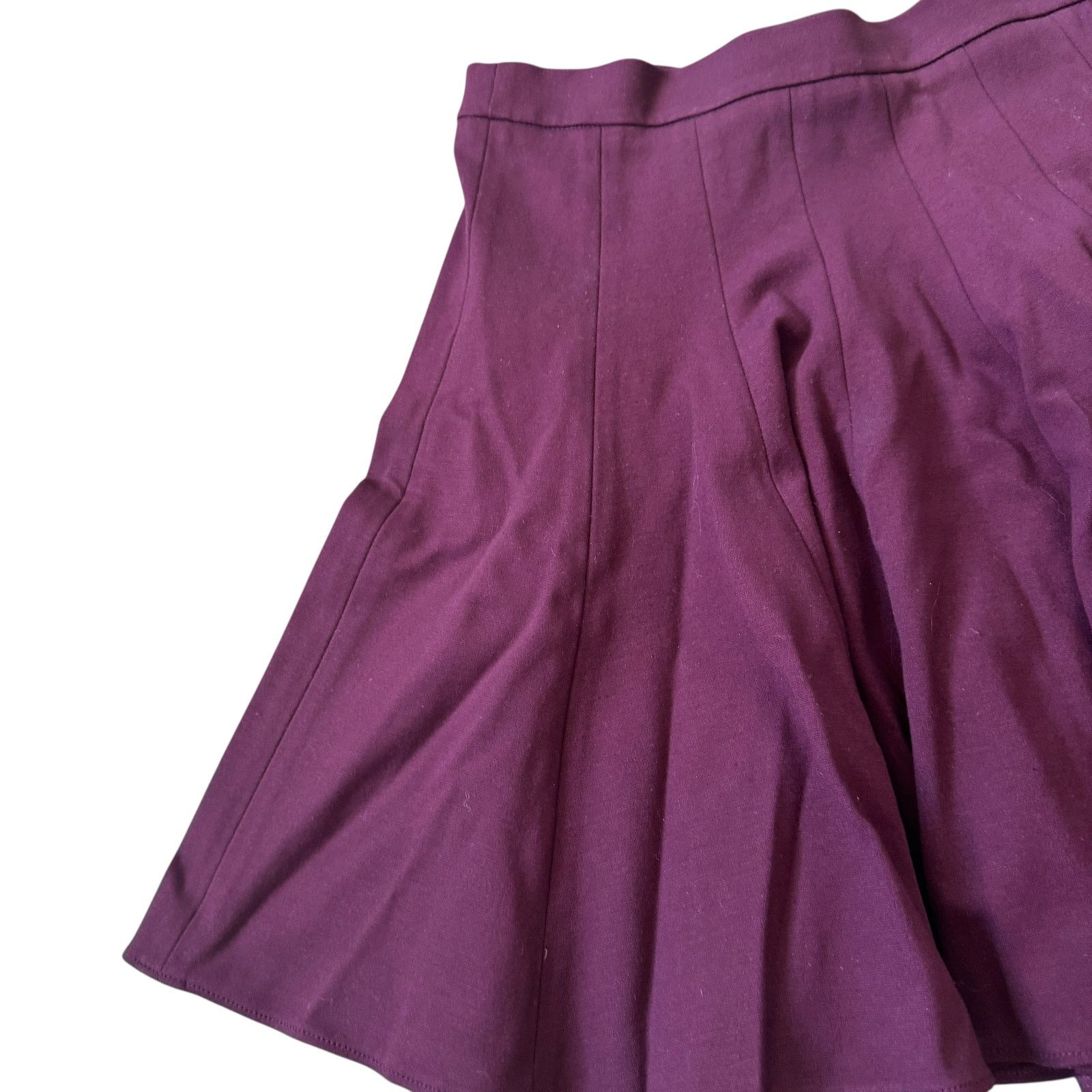 Tibi Tibi Burgundy Pleated Mini Skirt Size 27" / US 4 / IT 40 - 4 Thumbnail