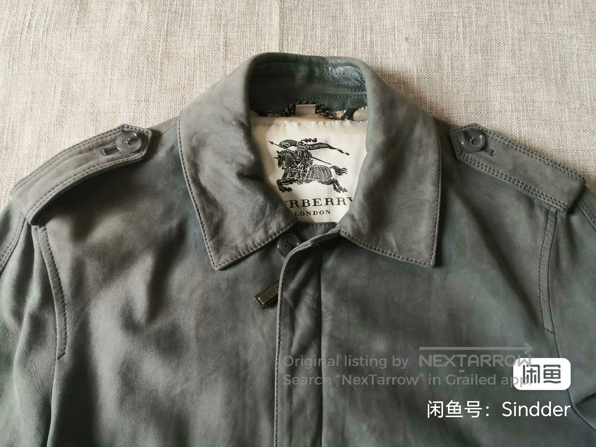 Burberry Burberry Men's Leather Jacket. Size US M / EU 48-50 / 2 - 2 Thumbnail