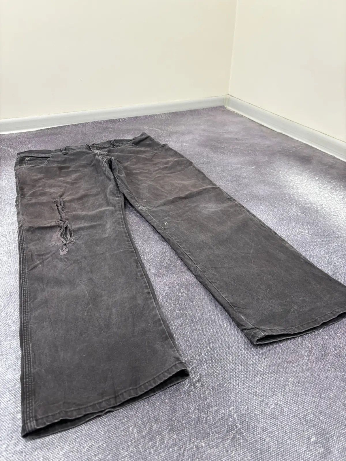 Dickies × Vintage Vintage Dickies Black Workwear Hype Baggy Pants Jeans Size US 36 / EU 52 - 8 Thumbnail