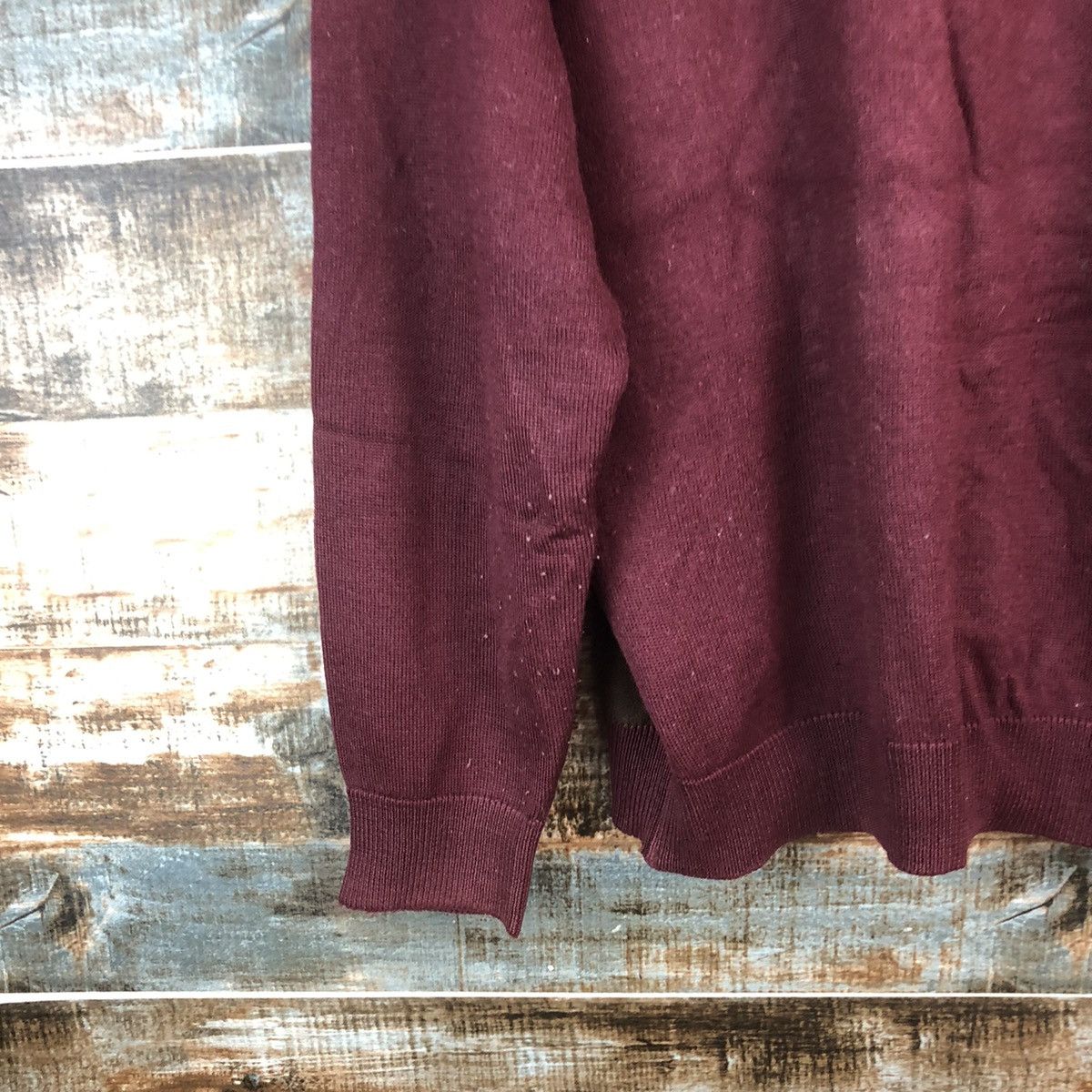 Homespun Knitwear × Japanese Brand DL Golden Bear Maroon Knitwear #C502 Size US L / EU 52-54 / 3 - 15 Thumbnail