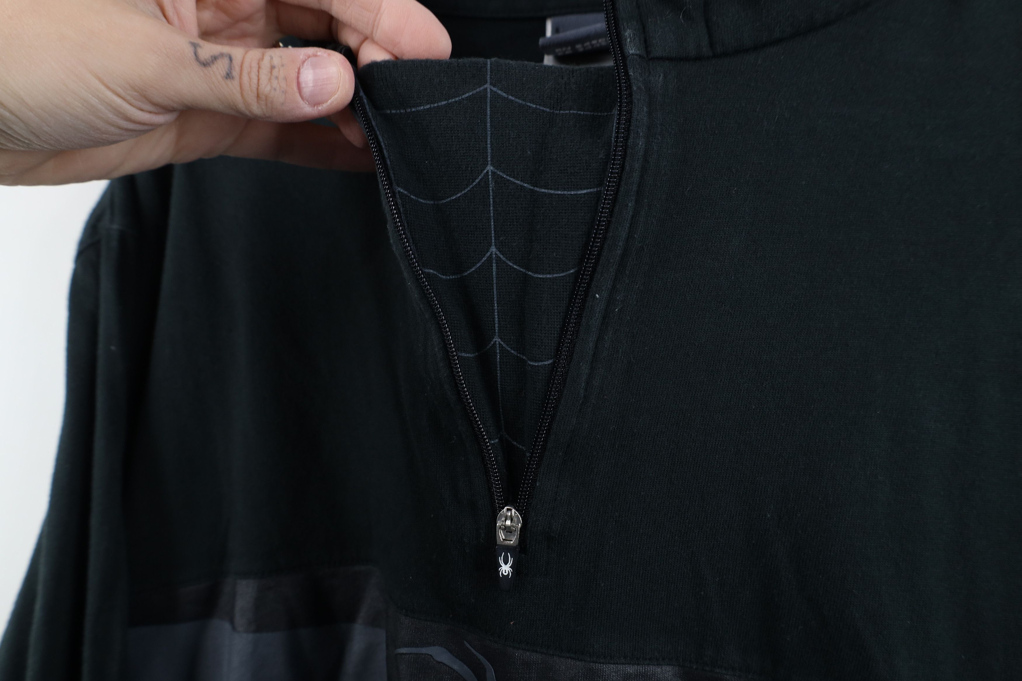 Spyder Vintage 90s Spyder Big Log Web Half Zip Mock Neck Shirt Size US L / EU 52-54 / 3 - 6 Thumbnail