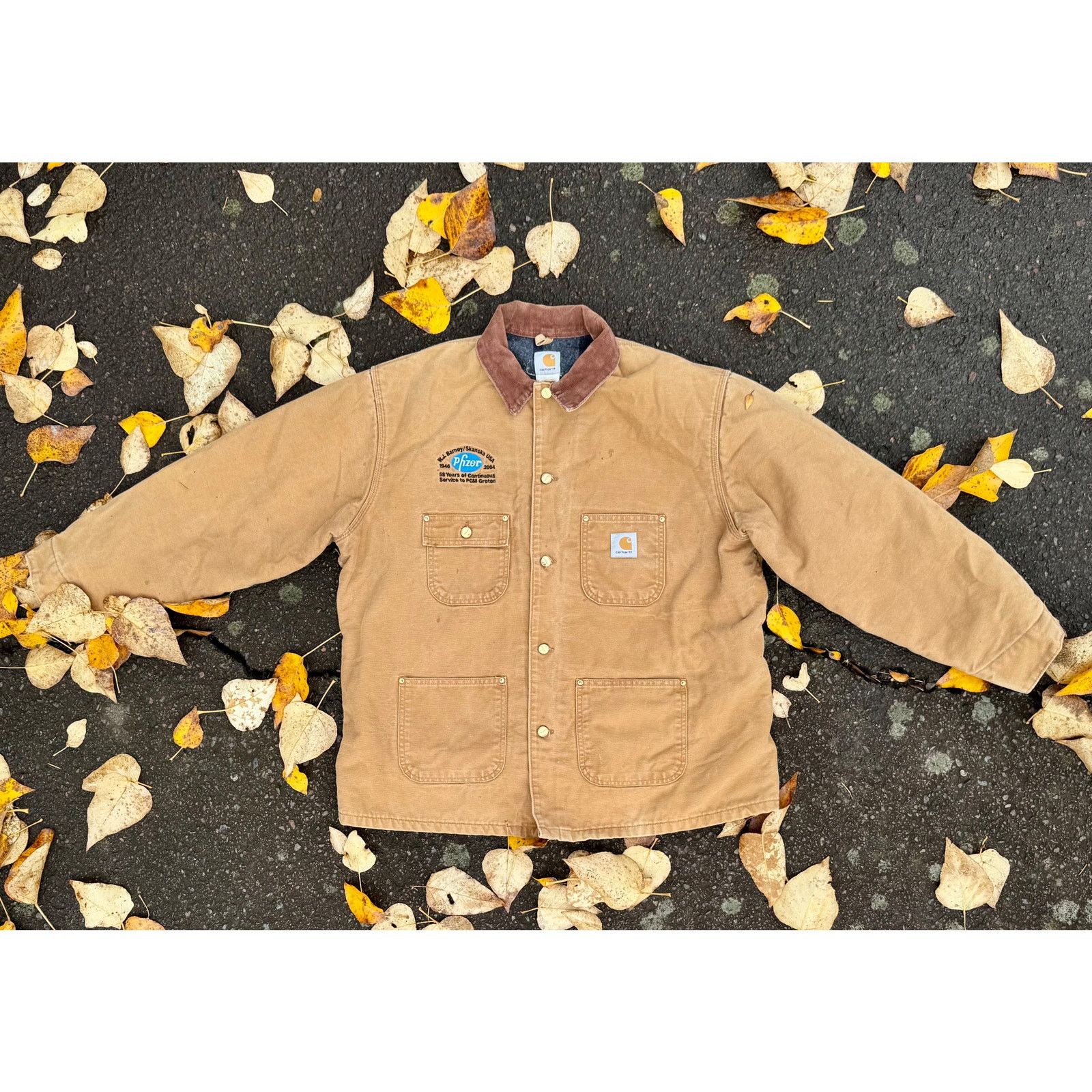 Carhartt Carhartt - C01 Chore Coat 2000s 48R Blanket Lined - USA made Size US XL / EU 56 / 4 - 1 Thumbnail