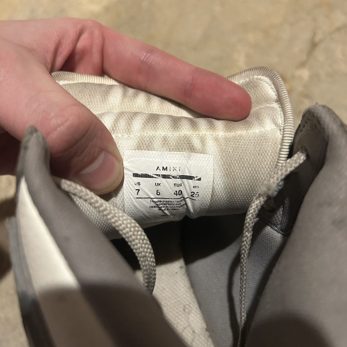 Amiri × Designer Amiri Skel Top Hi Sneakers Grey/White US 7 Size US 7 / EU 40 - 12 Thumbnail