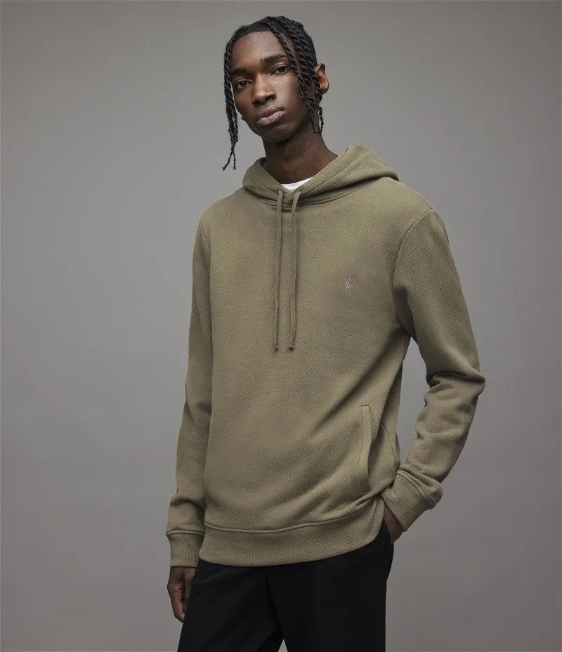 image of Allsaints Raven Hoodie in Green, Men's (Size Medium)