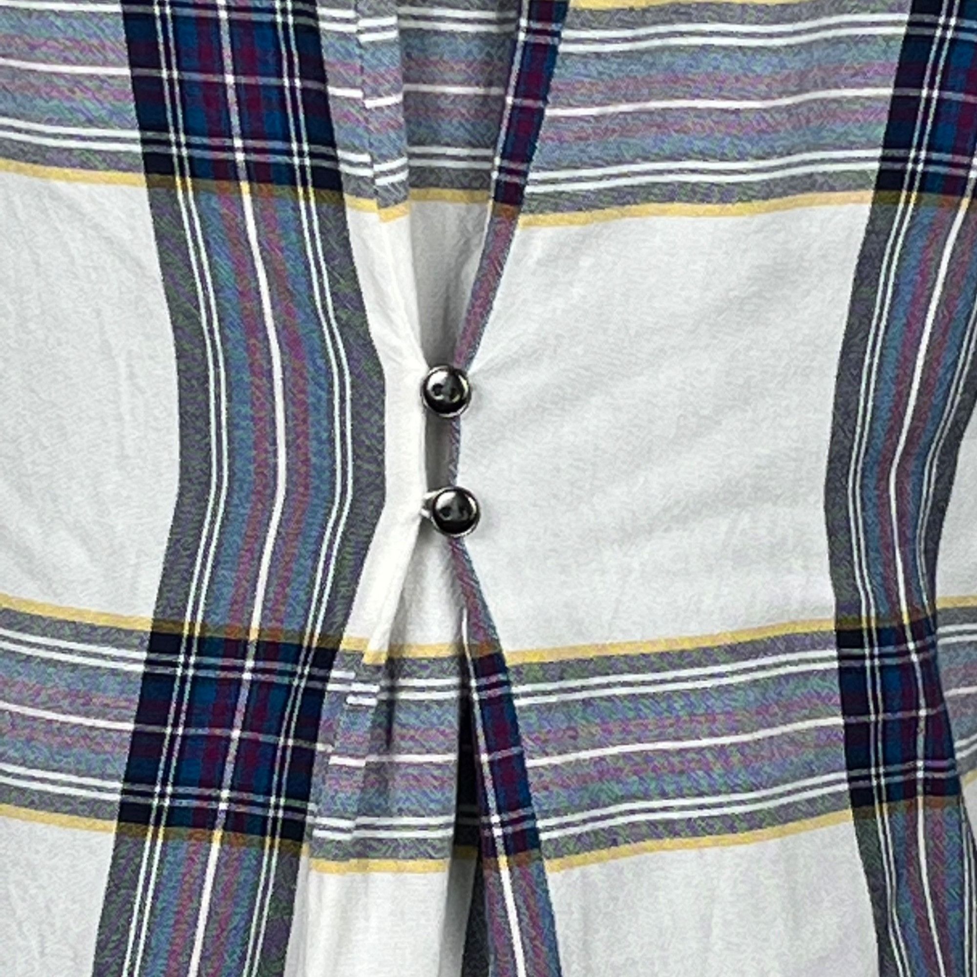 Other Cato Plaid Button-Front Shirt Cinched-Back Long-Sleeve Casua Size S / US 4 / IT 40 - 5 Thumbnail