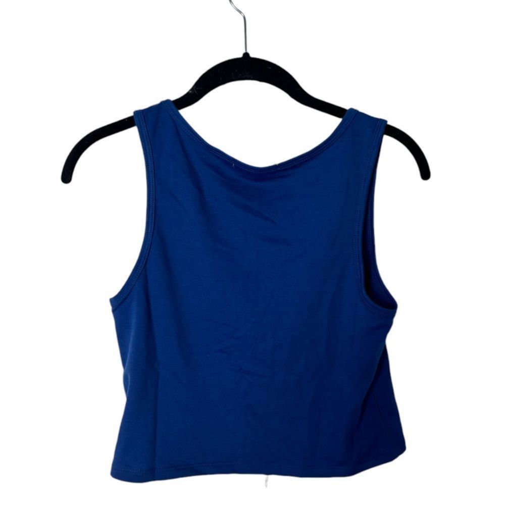 Other Blue Lace-Up Open Front Crop Top - Size L Size L / US 10 / IT 46 - 3 Thumbnail