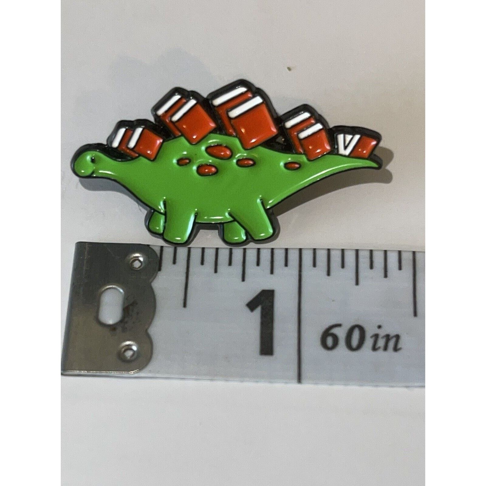 Other Dinosaur With Books Pin Brooch Size ONE SIZE - 1 Thumbnail