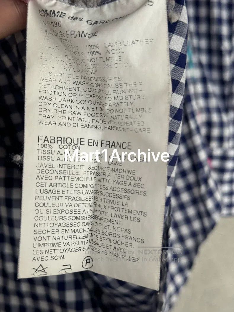 Comme des Garcons Comme Des Garcons Patchwork Printed Leather Button Checker Size S / US 4 / IT 40 - 7 Thumbnail