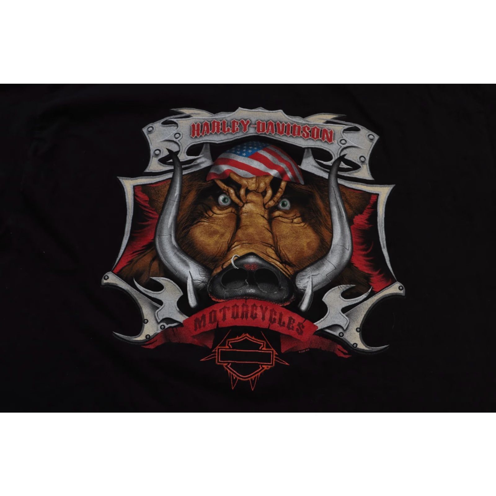 Harley Davidson VINTAGE Harley-Davidson Hog Image T Shirt MENS XL BLACK 2005 Perrysburg Ohio Graphic Tee USA Size US XL / EU 56 / 4 - 2 Thumbnail