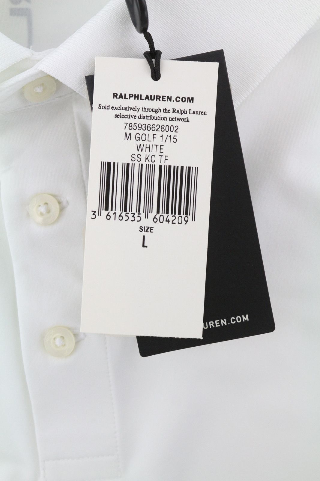 RLX Ralph Lauren GOLF L White Wicking Tee 84503 Size US L / EU 52-54 / 3 - 8 Thumbnail