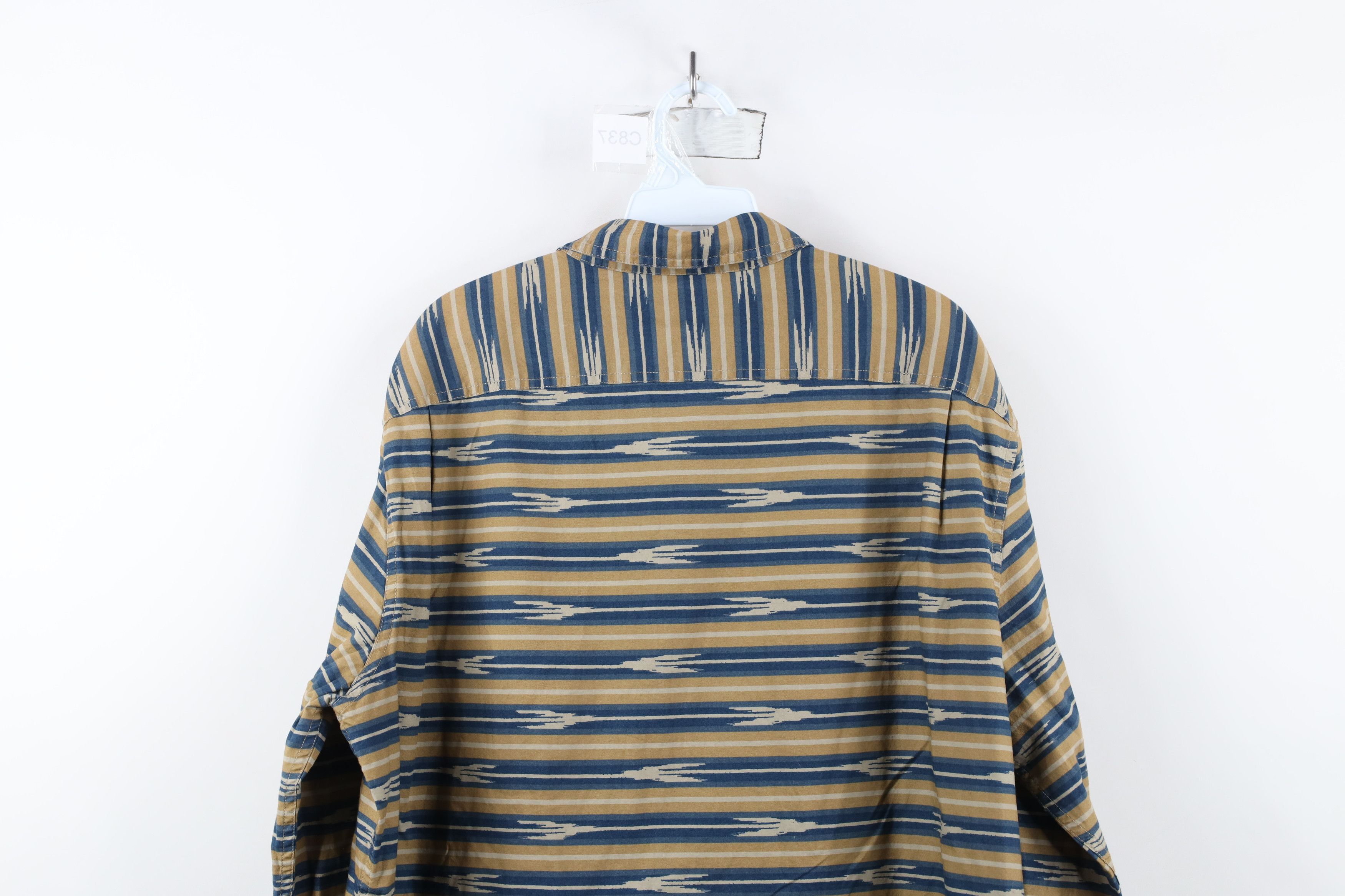L.L. Bean × Vintage Vintage Y2K LL Bean Striped Collared Button Shirt Size US XL / EU 56 / 4 - 9 Thumbnail