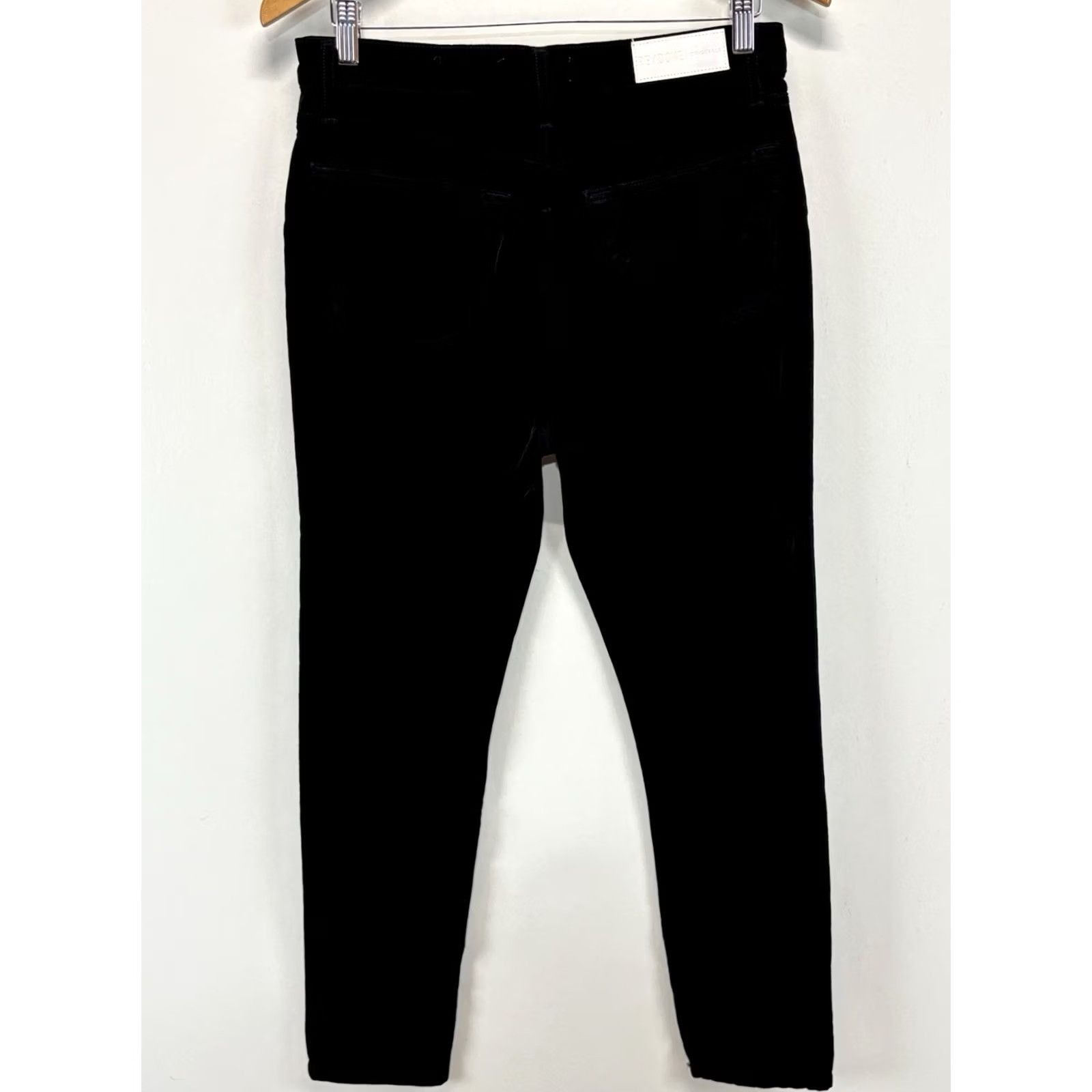 RE/DONE VINTAGE RE/DONE Velvet Pants Women’s 29x27 Black Button Fly 5 Pocket Made In USA Mens/ Womens Size 29" - 3 Thumbnail