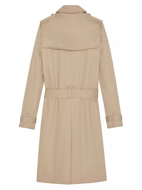 Saint Laurent Paris o1b1hav110924 Trench Coat in Gabardine in Beige Size XS / US 0-2 / IT 36-38 - 2 Thumbnail