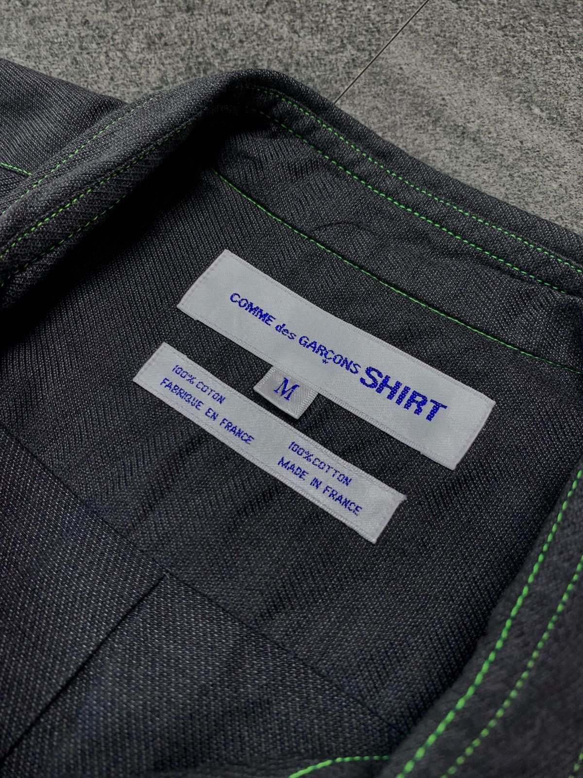 Comme des Garcons SHIRT Contrast Stitching tiny Collared Shirt - Medium Size US M / EU 48-50 / 2 - 5 Thumbnail