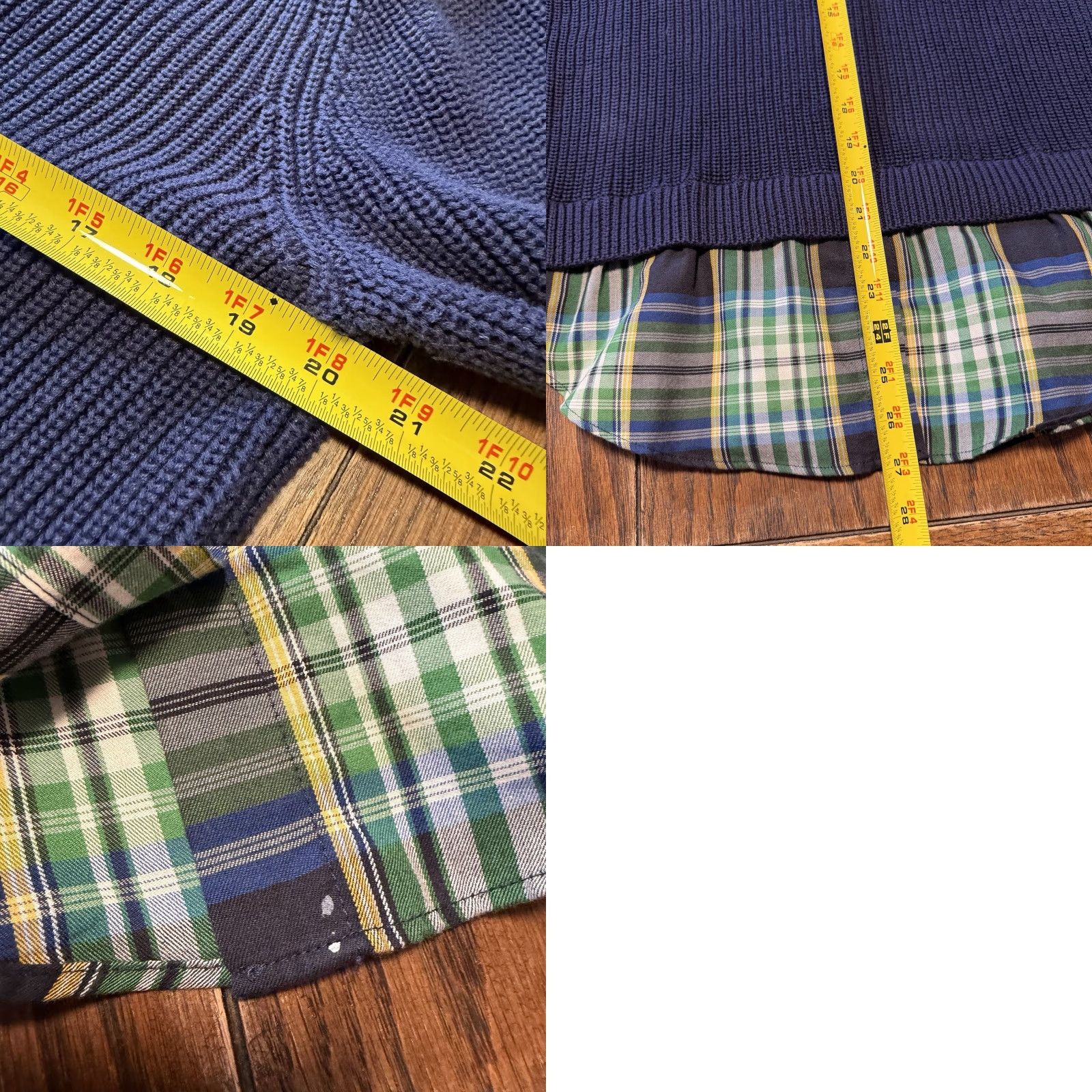 Ralph Lauren Lauren Ralph Lauren Layered Sweater Plaid Woman’s Size Large Knit Long Sleeve Size L / US 10 / IT 46 - 8 Thumbnail