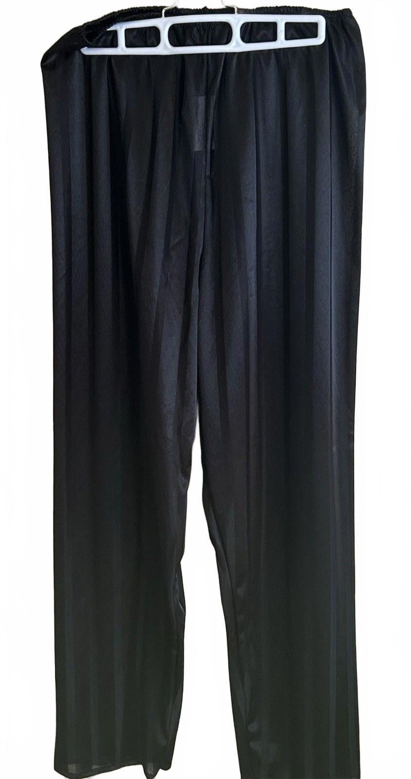 Other Vintage Made In USA Undercover Wear Sheer Stripe Black Pants Size ONE SIZE - 1 Thumbnail