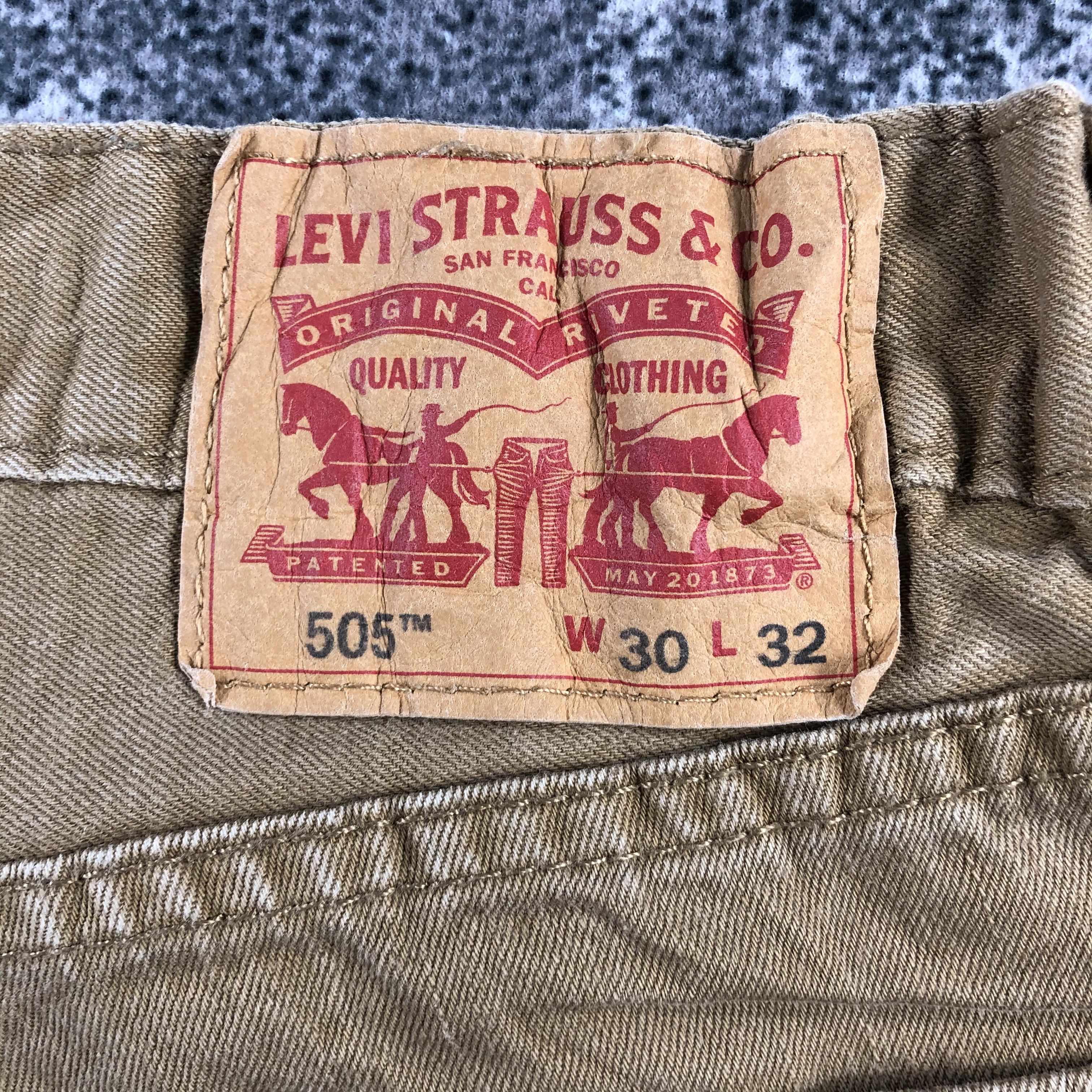 Levi's Vintage Levis 505 Jeans Earth Tone Denim KJ1102 Size US 30 / EU 46 - 5 Thumbnail