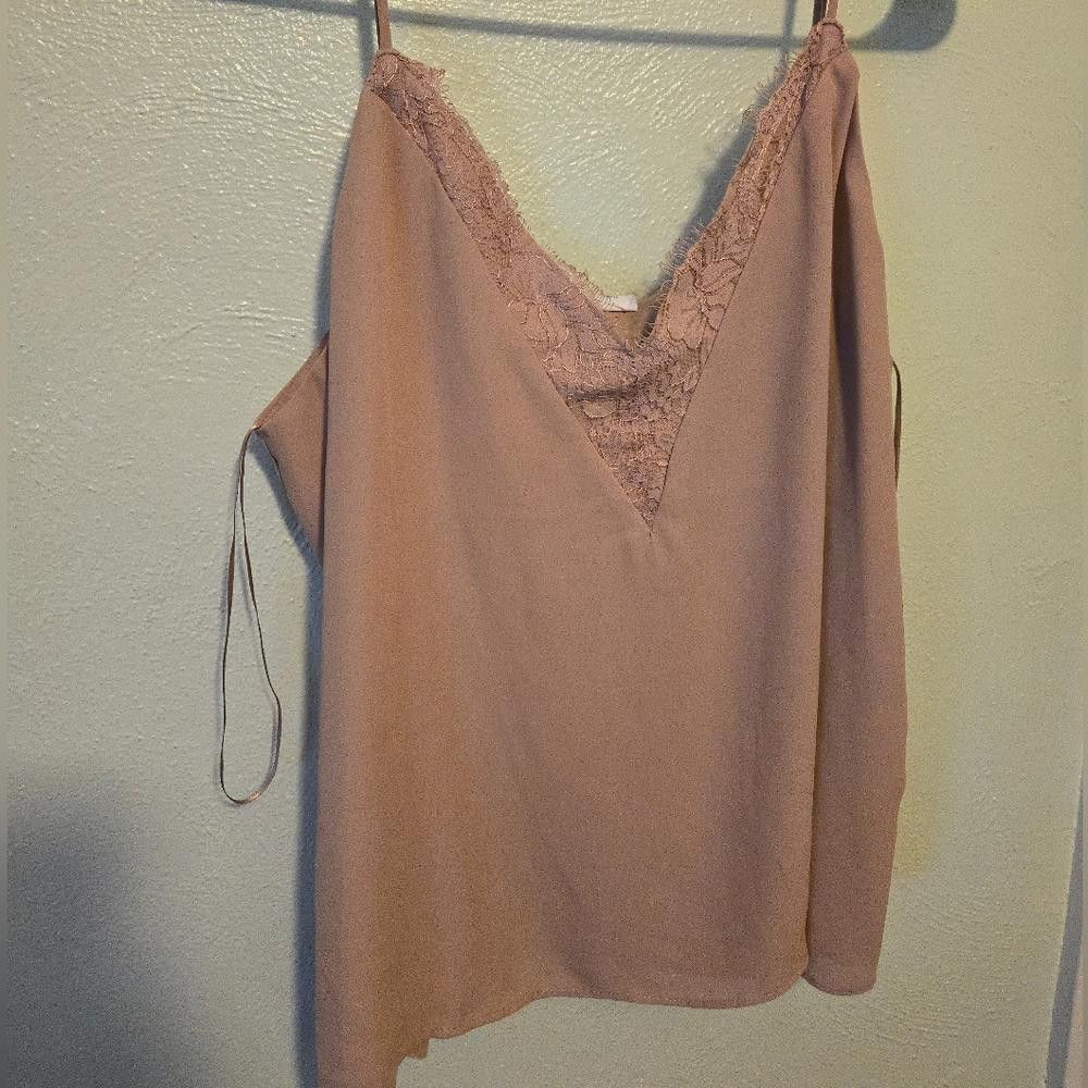 Other Melrose and Market Tan Lace Detail Tank Size L / US 10 / IT 46 - 1 Thumbnail