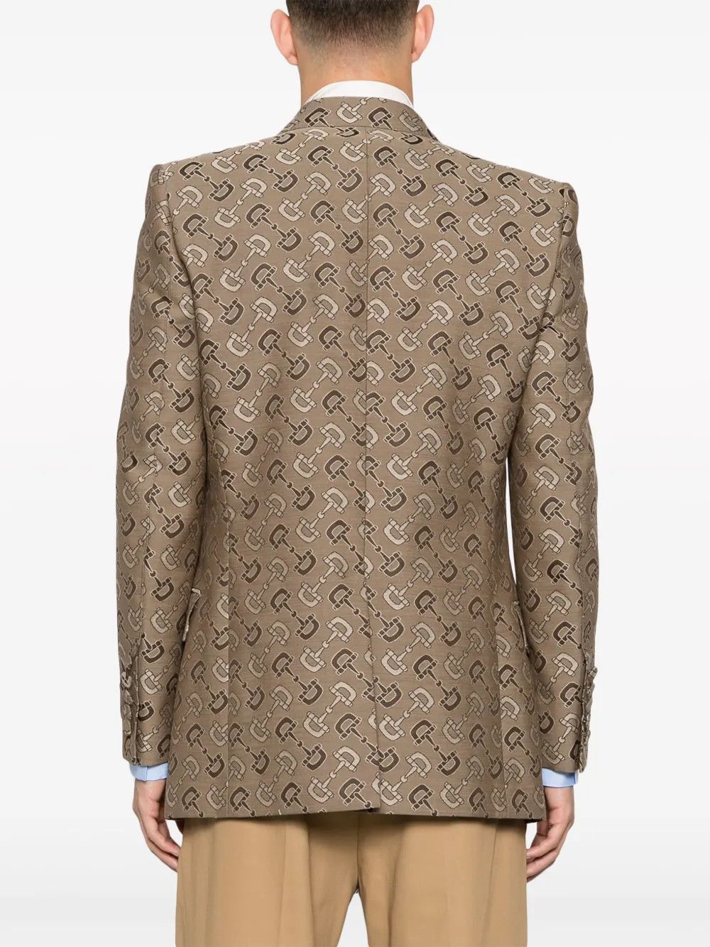 Gucci o1s1wg110225 Formal Heritage Jacket in Beige/Brown Size US S / EU 44-46 / 1 - 4 Thumbnail