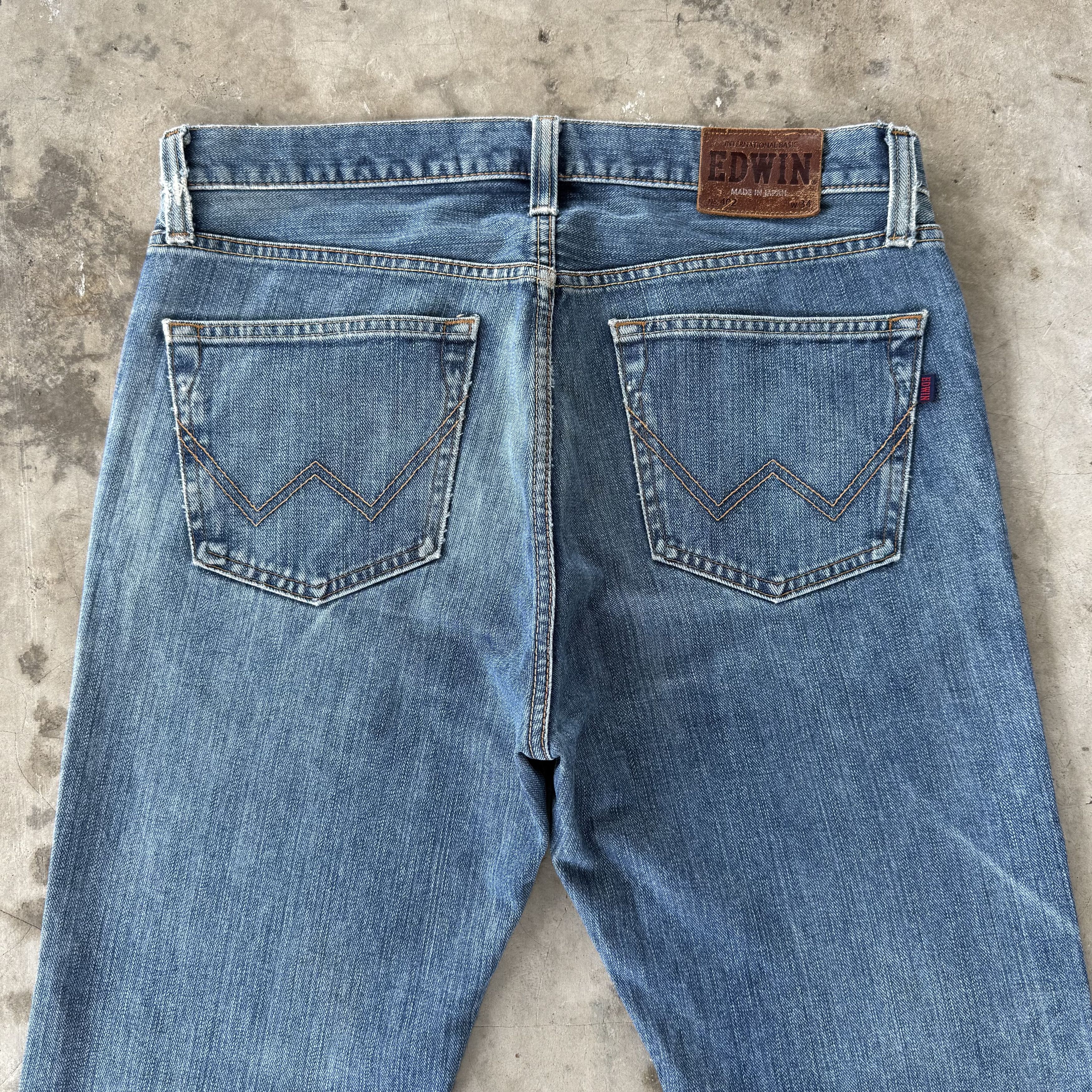 Edwin W35x26.5 Vintage Edwin Faded Blue Denim Jean Pants Size US 35 - 10 Thumbnail