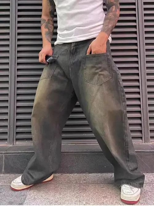 Japanese Brand Street grunge hip hop washed heavy jeans Size US 32 / EU 48 - 1 Thumbnail