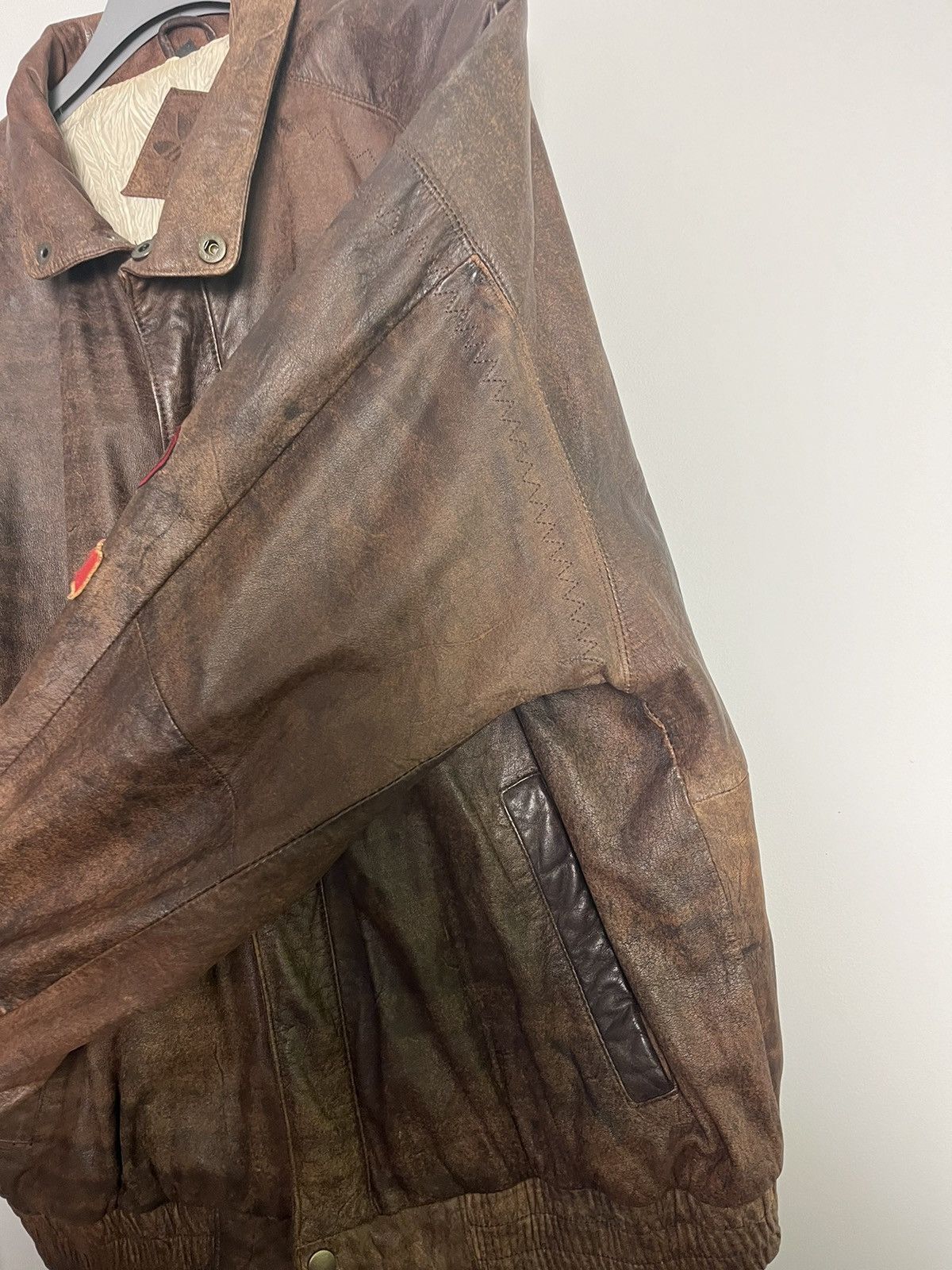Vintage Vintage Adidas Leather Jacket Olympics Lake Placid Size US L / EU 52-54 / 3 - 11 Thumbnail