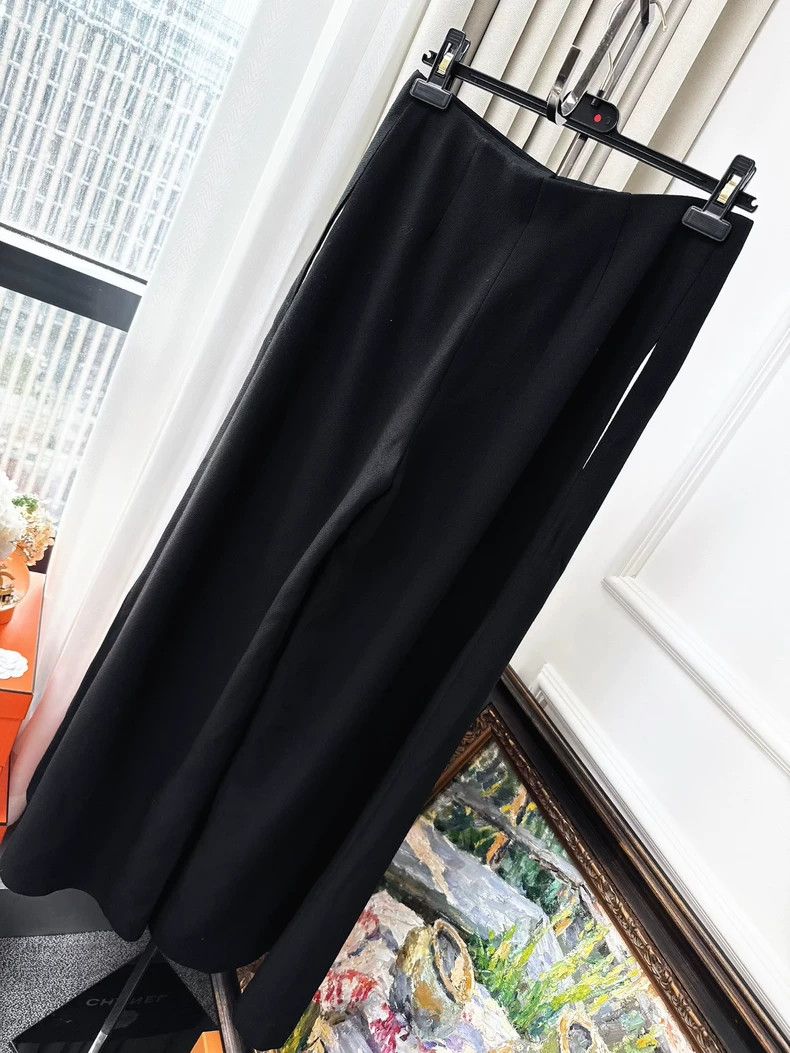 Chanel Chanel 22c early spring show black wide-leg trousers Size 24" / US 00 / IT 34 - 2 Thumbnail