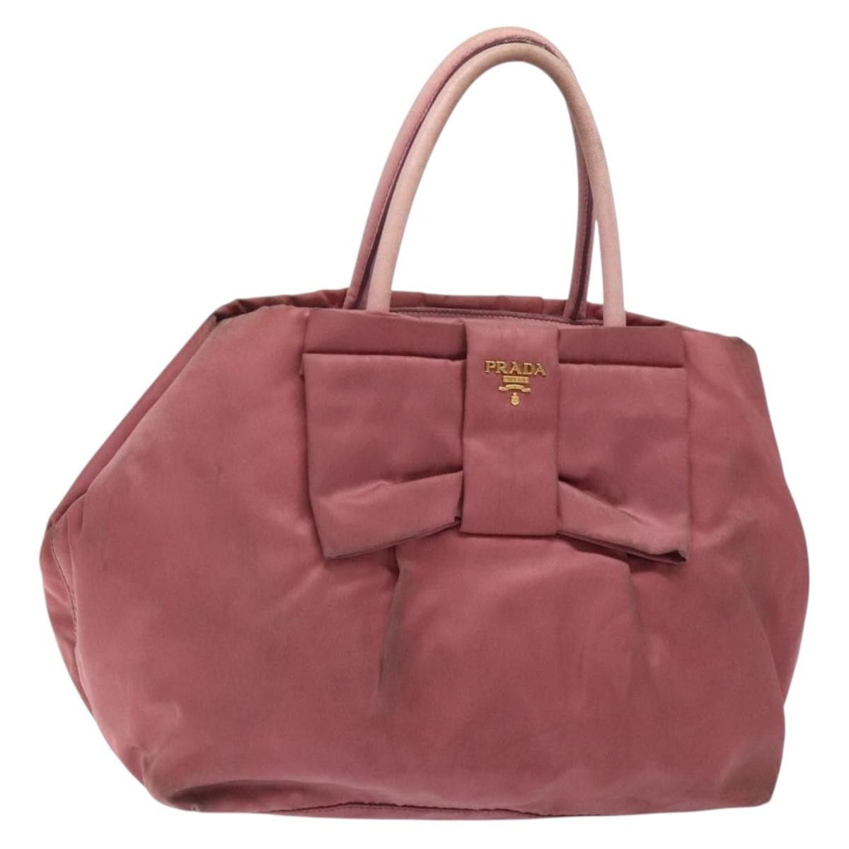 Prada PRADA Hand Bag Nylon Pink Gold Size ONE SIZE - 1 Thumbnail