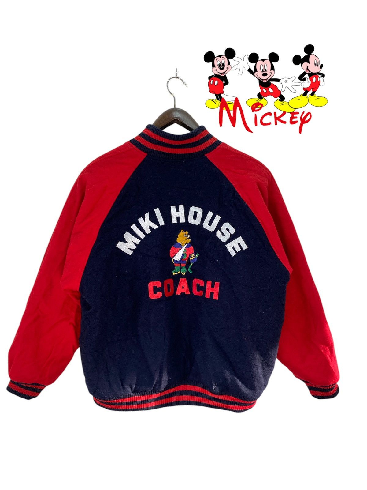Vtg Mickey Mouse Coach Bomber Jacket Made In Japan