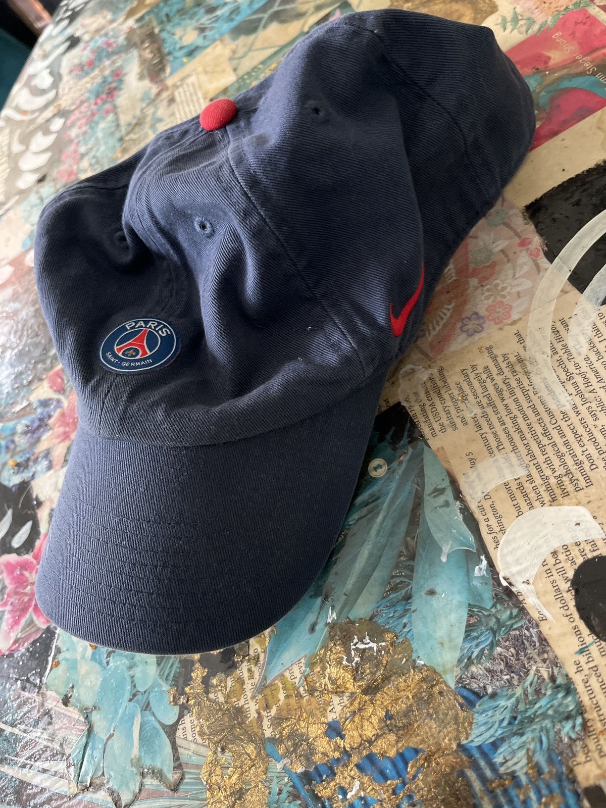 Nike Navy Blue PSG Paris St. Germain Cap Size ONE SIZE - 2 Thumbnail